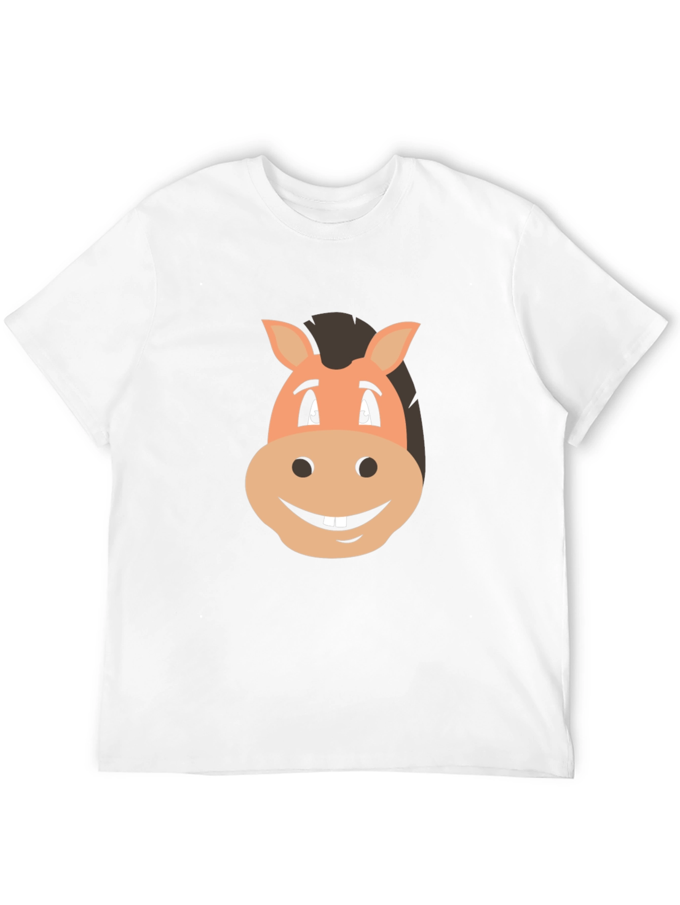 Black Funny Horse Cartoon Graphic Tee view 12