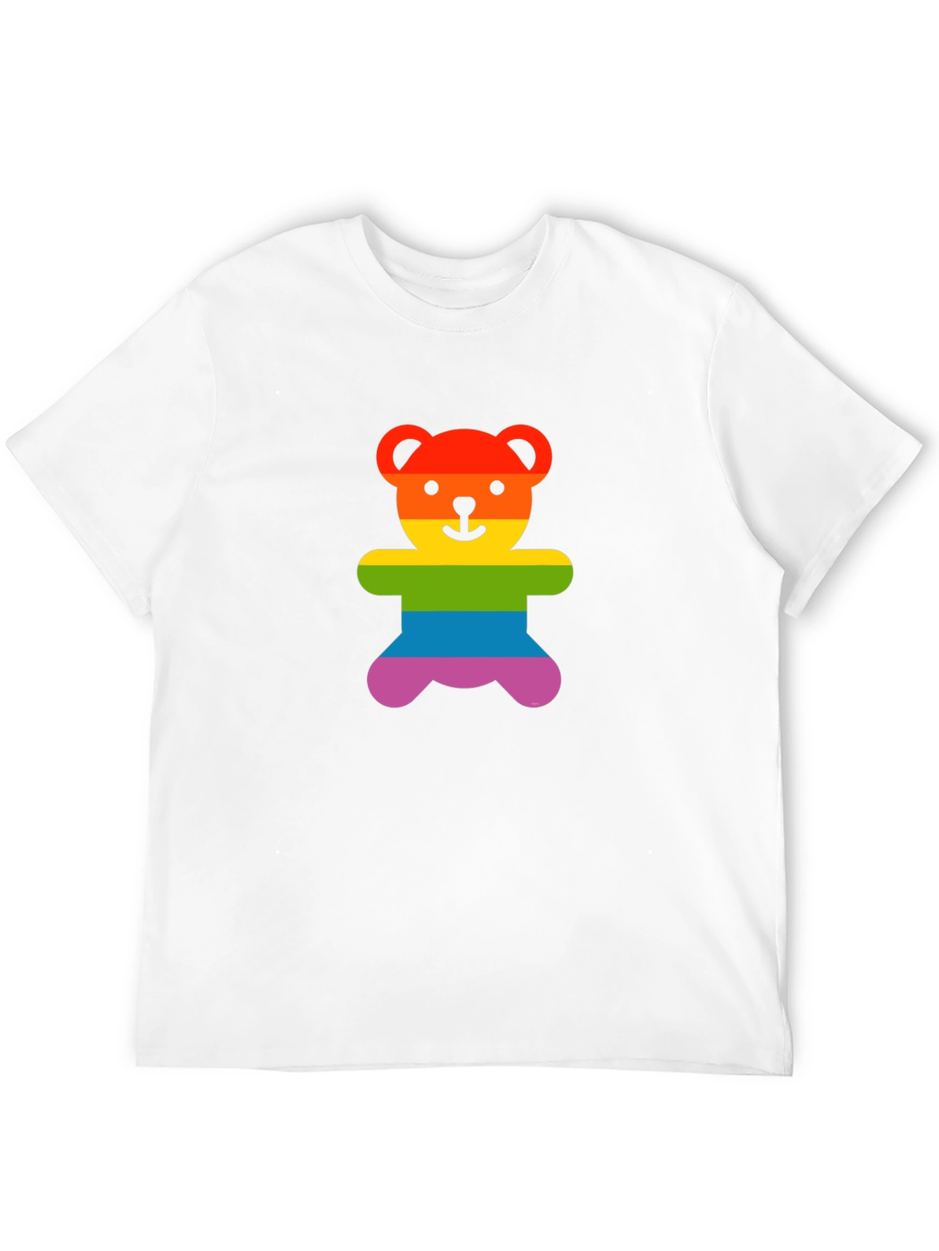 Black Rainbow Teddy Bear Graphic Tee - Pride Shirt view 12