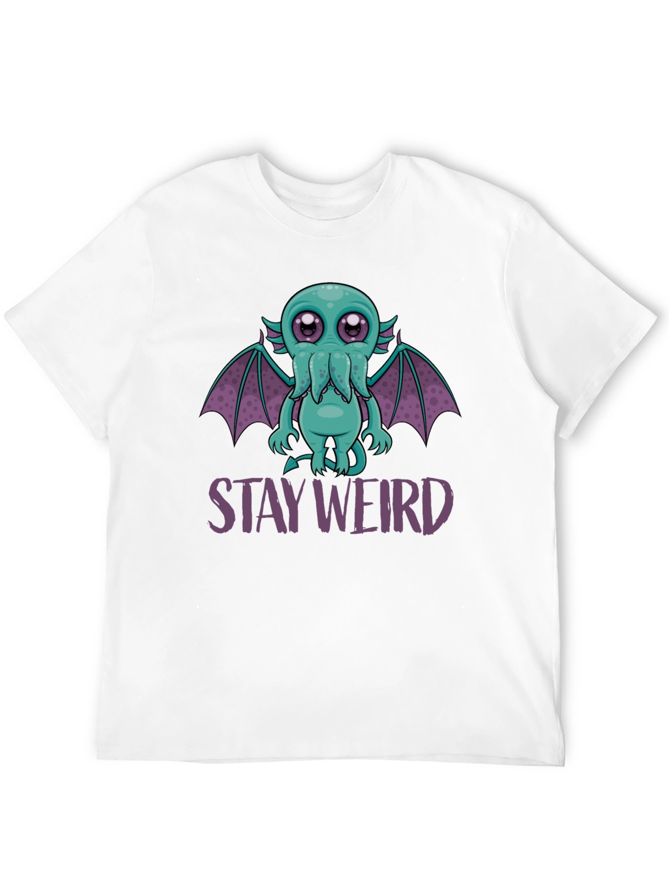 Black Stay Weird Cthulhu T-Shirt - Fun Graphic Tee view 12