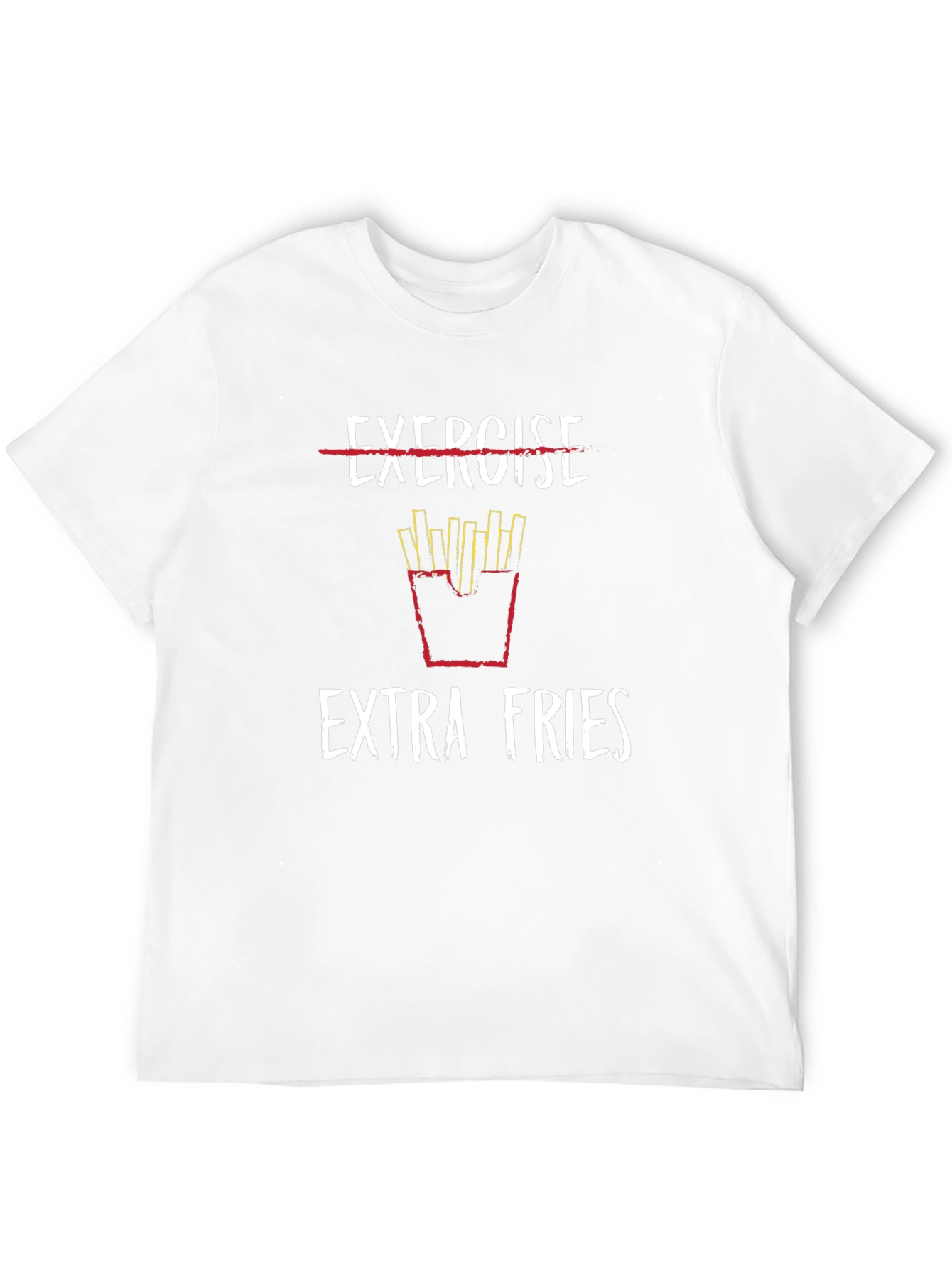 Black Extra Fries Graphic Tee - Funny Foodie T-Shirt view 12