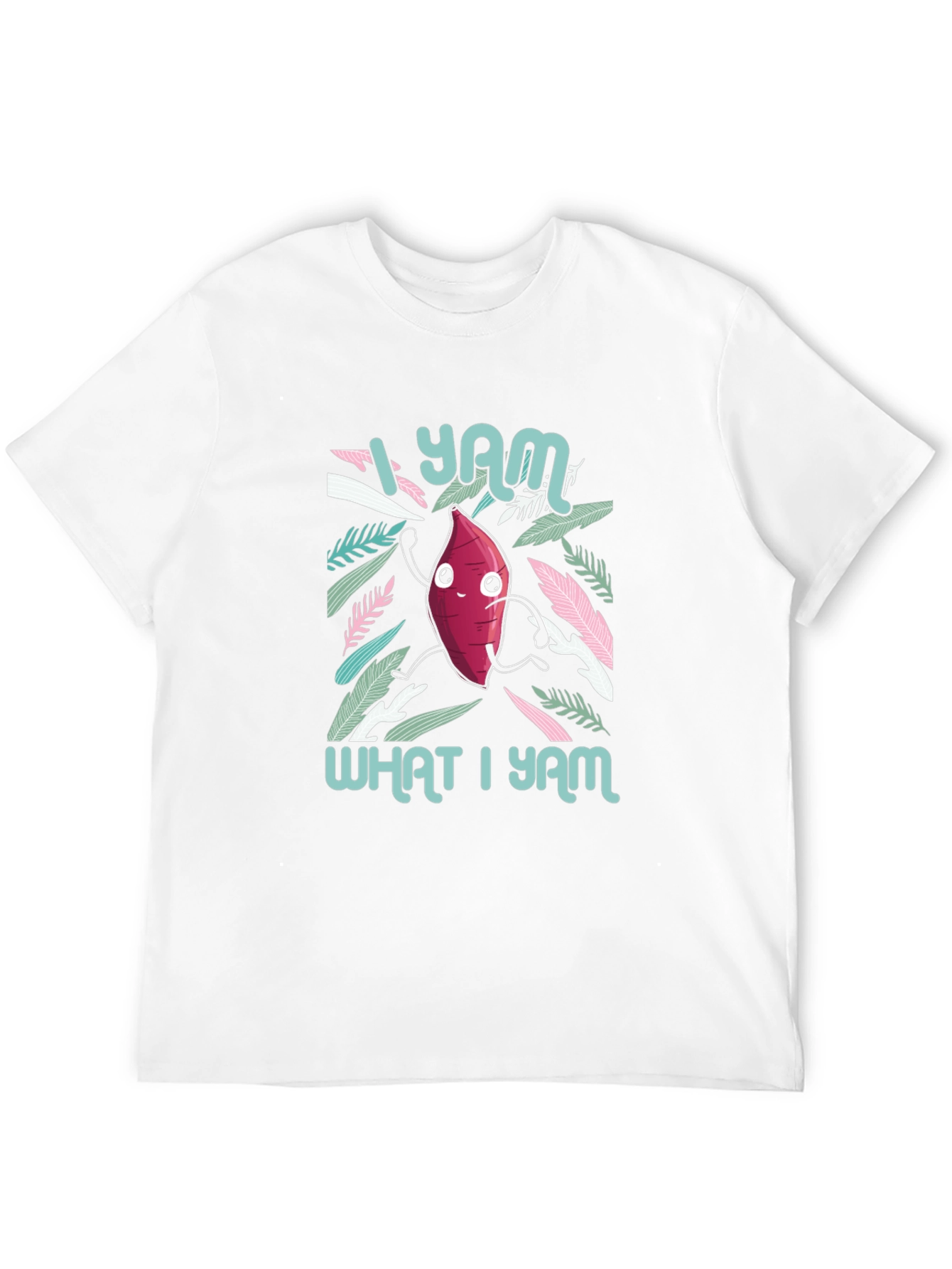 Black I Yam What I Yam Graphic Tee - Cute Sweet Potato T-Shirt view 12