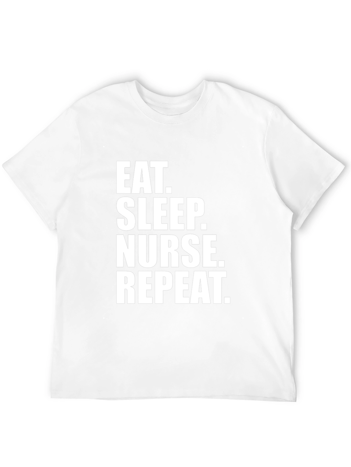 Black Eat Sleep Nurse Repeat Black T-Shirt view 12