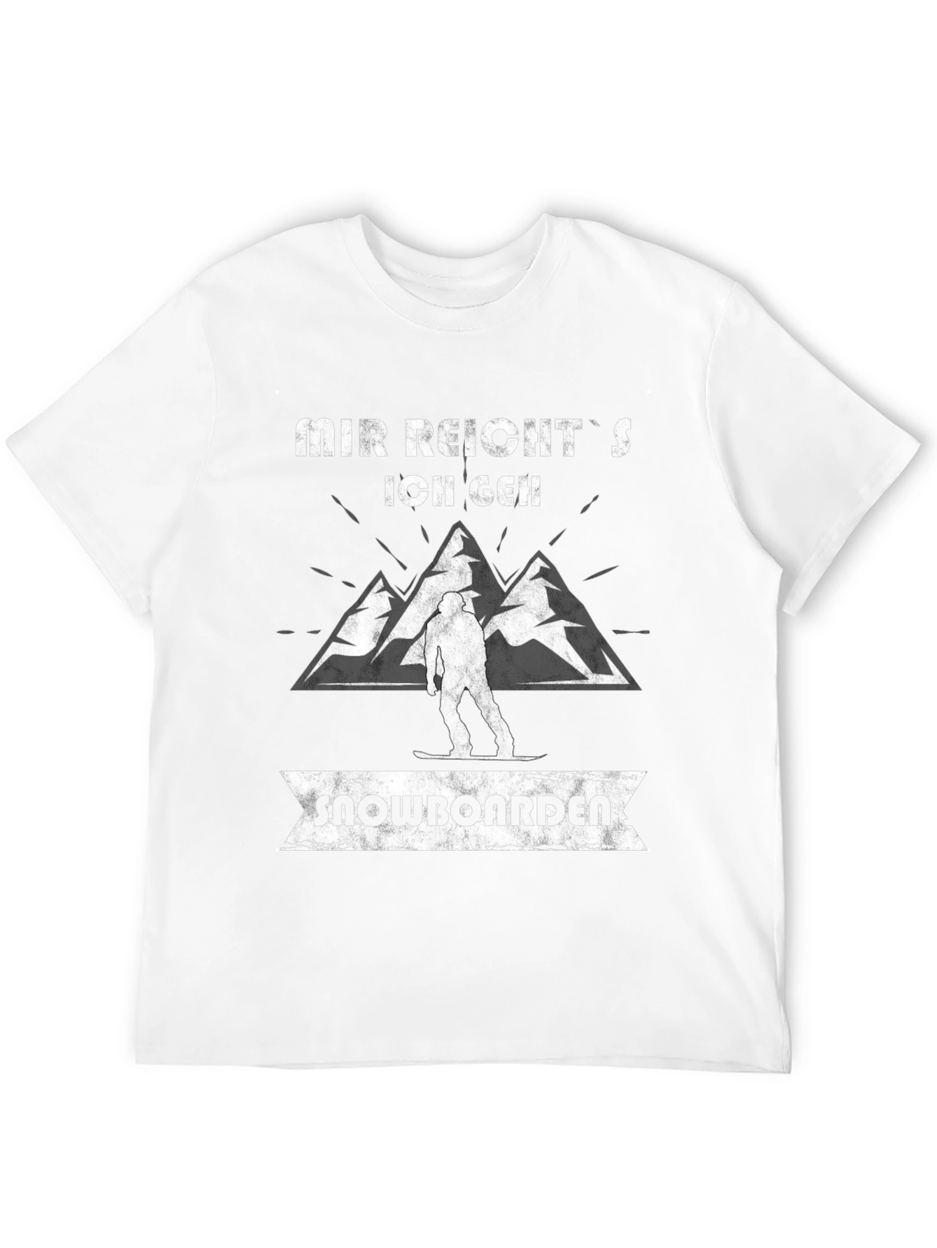 Black Mir Reicht's Snowboard T-Shirt view 12