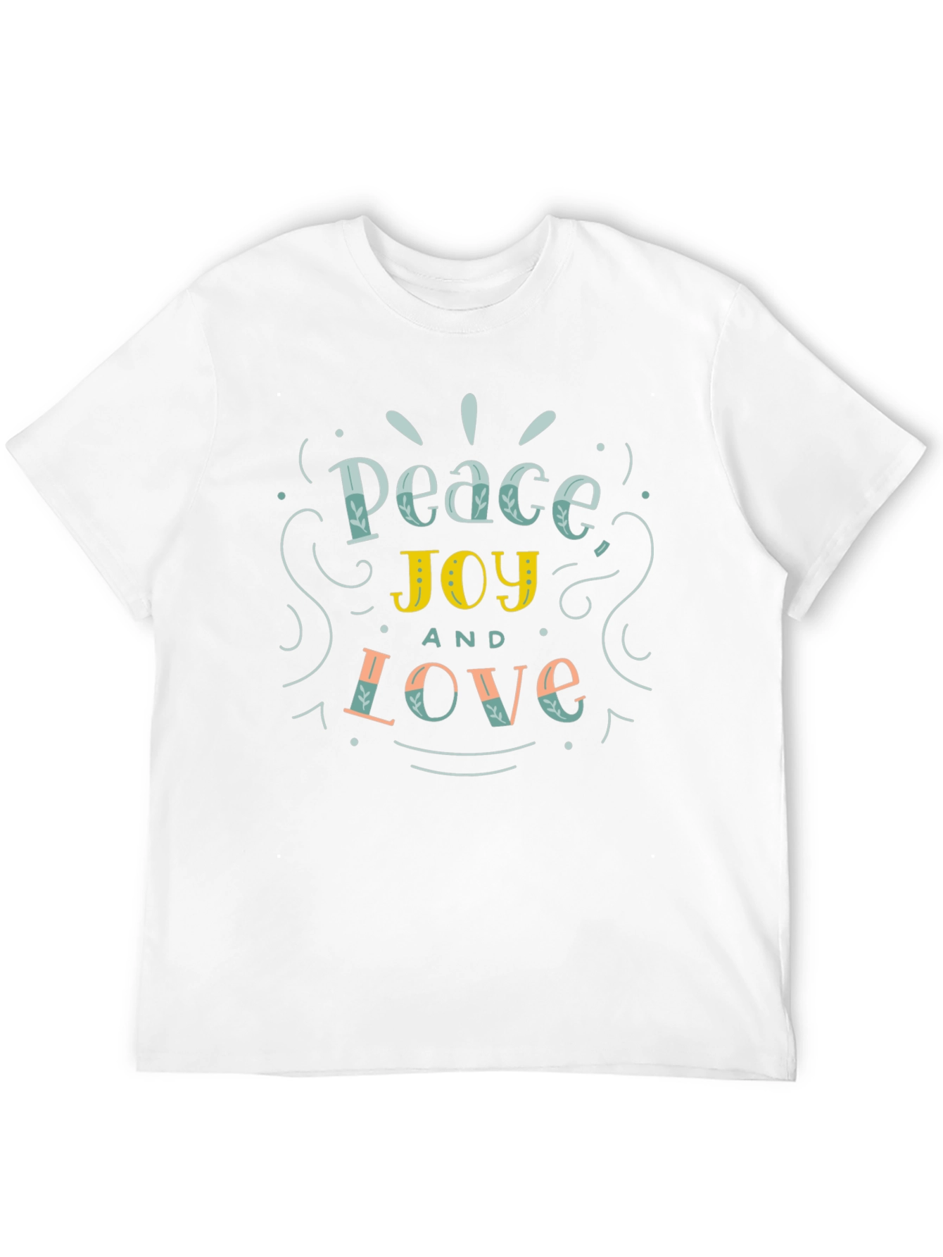 Black Peace Joy Love Graphic Tee - Black view 12
