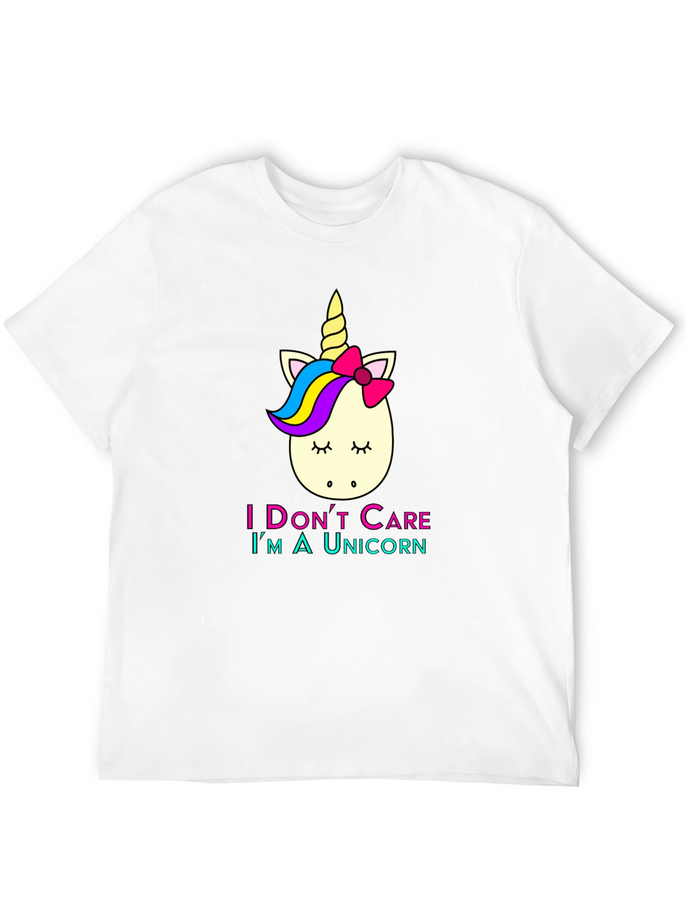 Black Unicorn T-Shirt: I Don't Care, I'm a Unicorn view 12