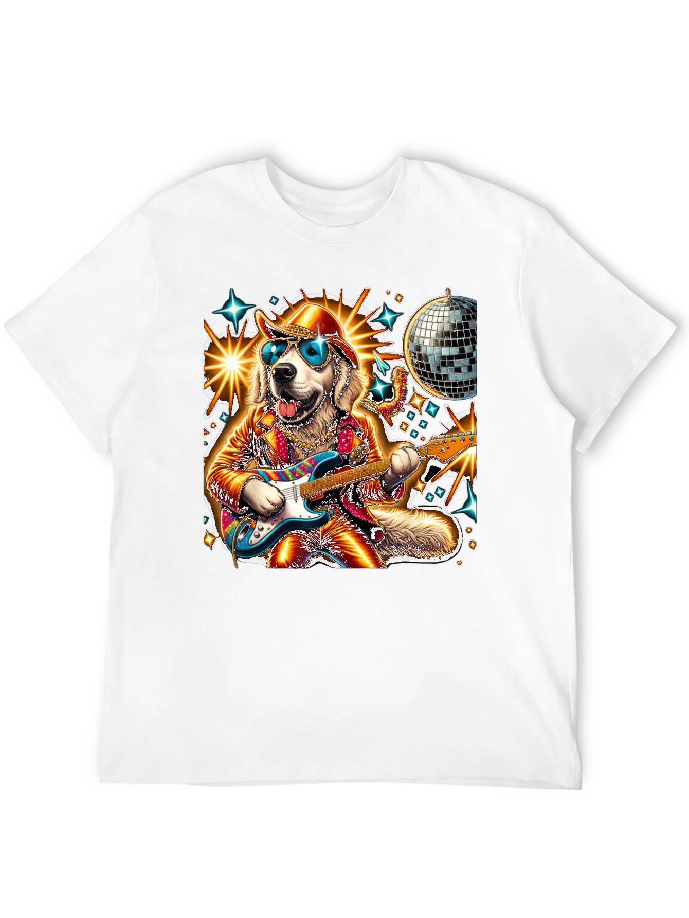 Disco Dog Guitarist Graphic Tee - 12