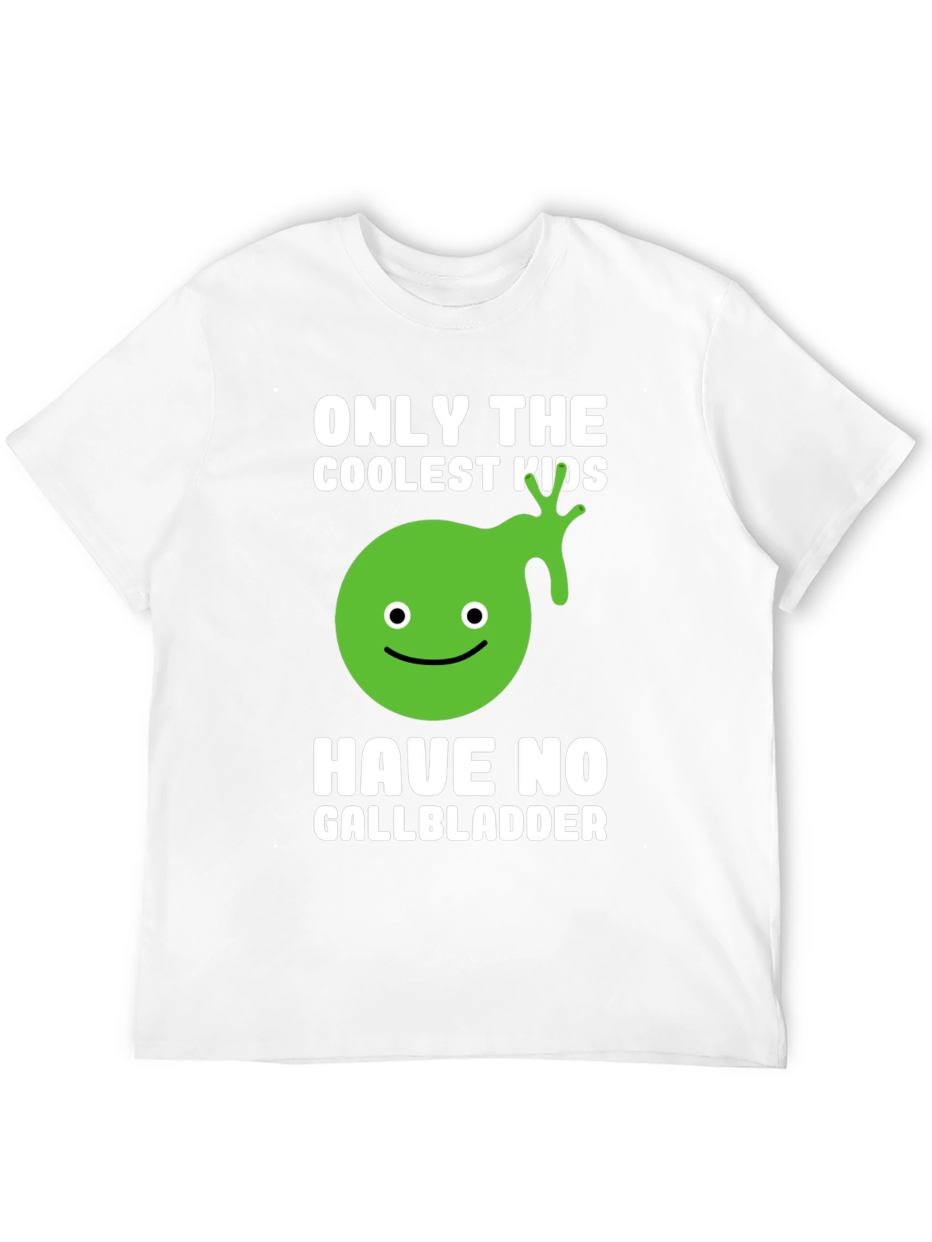 Black Coolest Kids No Gallbladder Funny Graphic T-Shirt view 12
