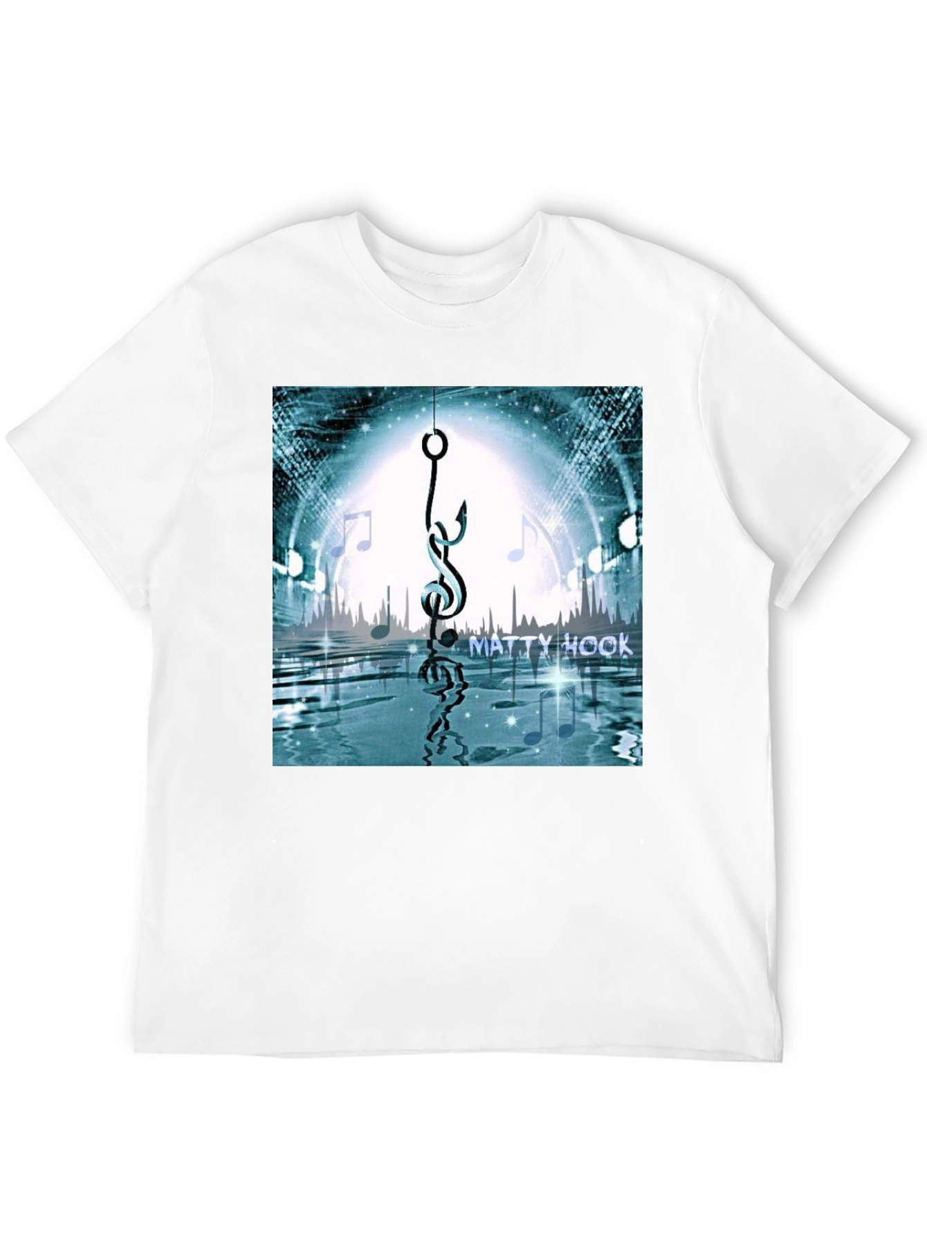 Black Matty Hook Music Graphic T-Shirt - Black Cotton Blend view 12