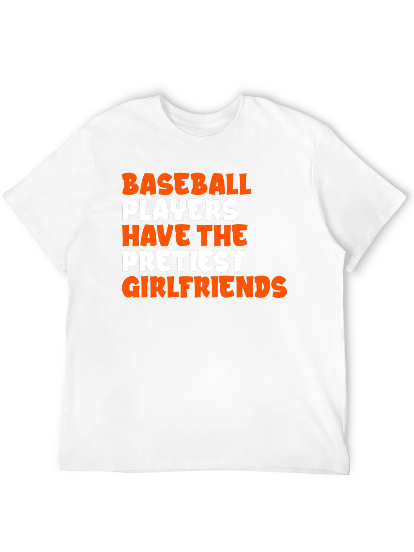 Black Baseball Player Prettiest Girlfriend Graphic T-Shirt view 12