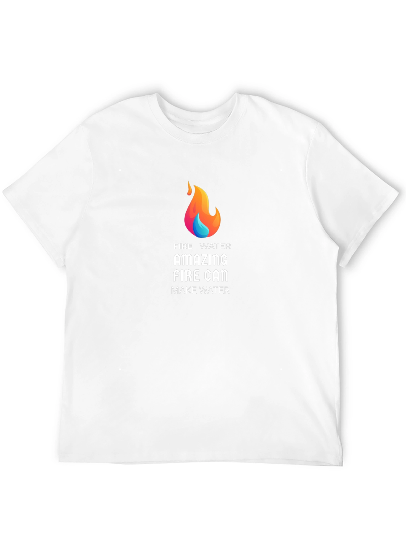 Black Fire Water T-Shirt - Amazing Fire Can Make Water Graphic Tee view 12