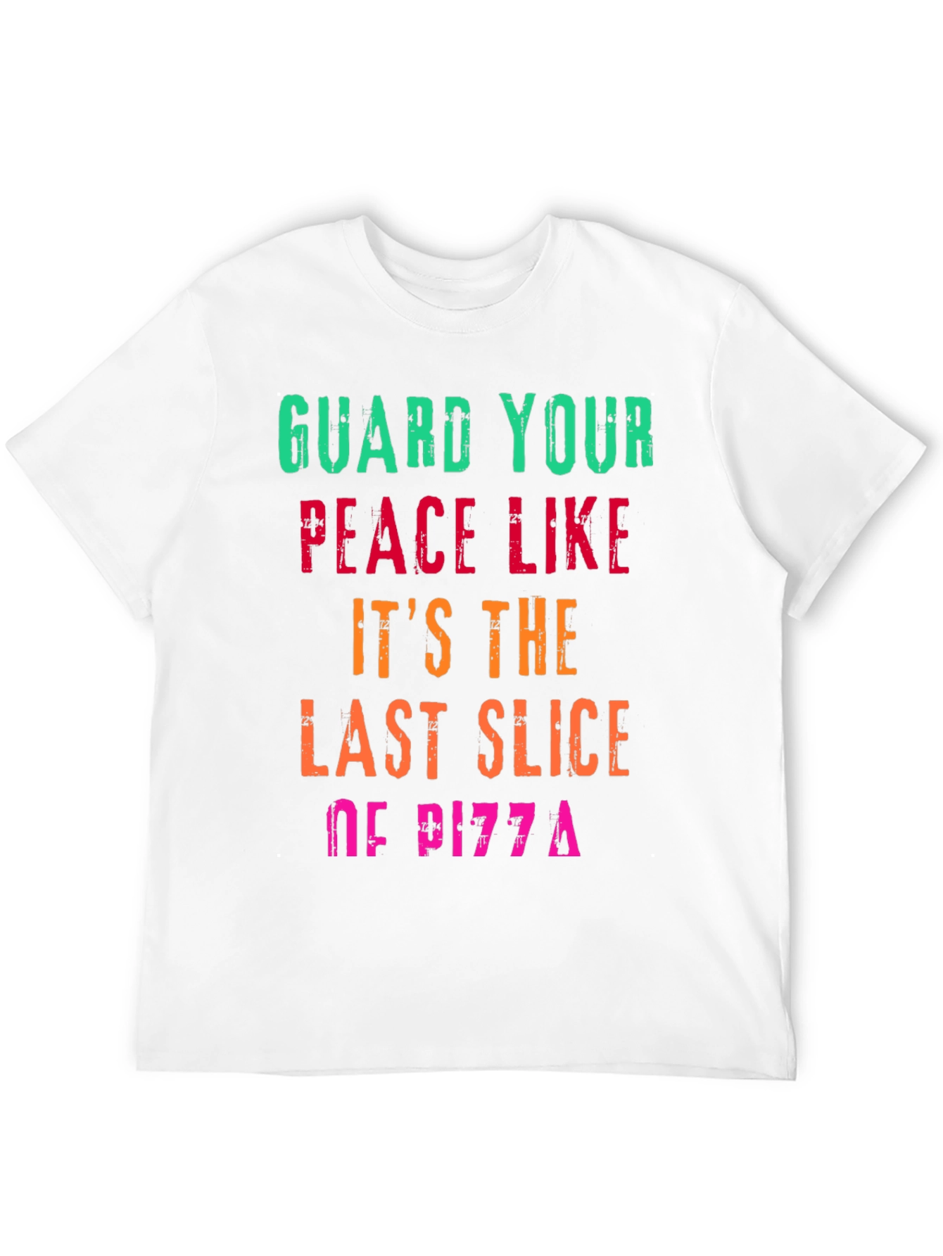 Black Guard Your Peace Pizza T-Shirt - Funny Graphic Tee view 12