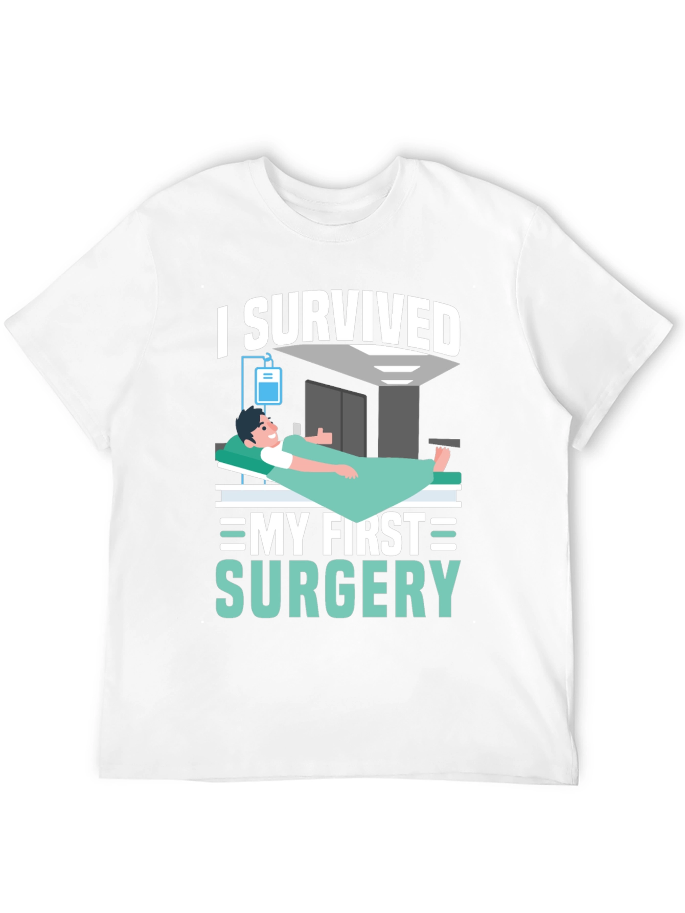Black I Survived My First Surgery Graphic T-Shirt view 12