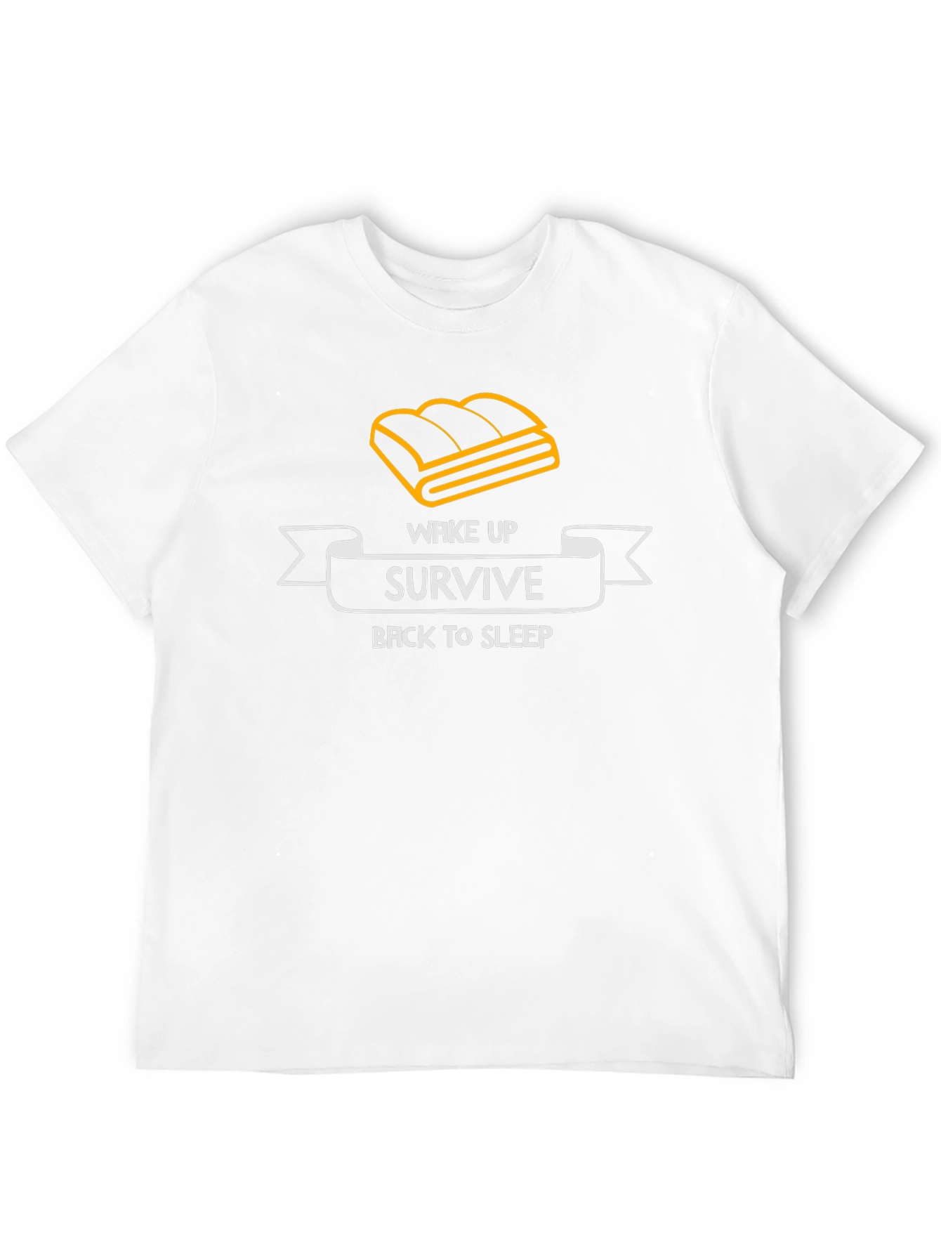 Black Wake Up Survive Back to Sleep Black T-Shirt view 12