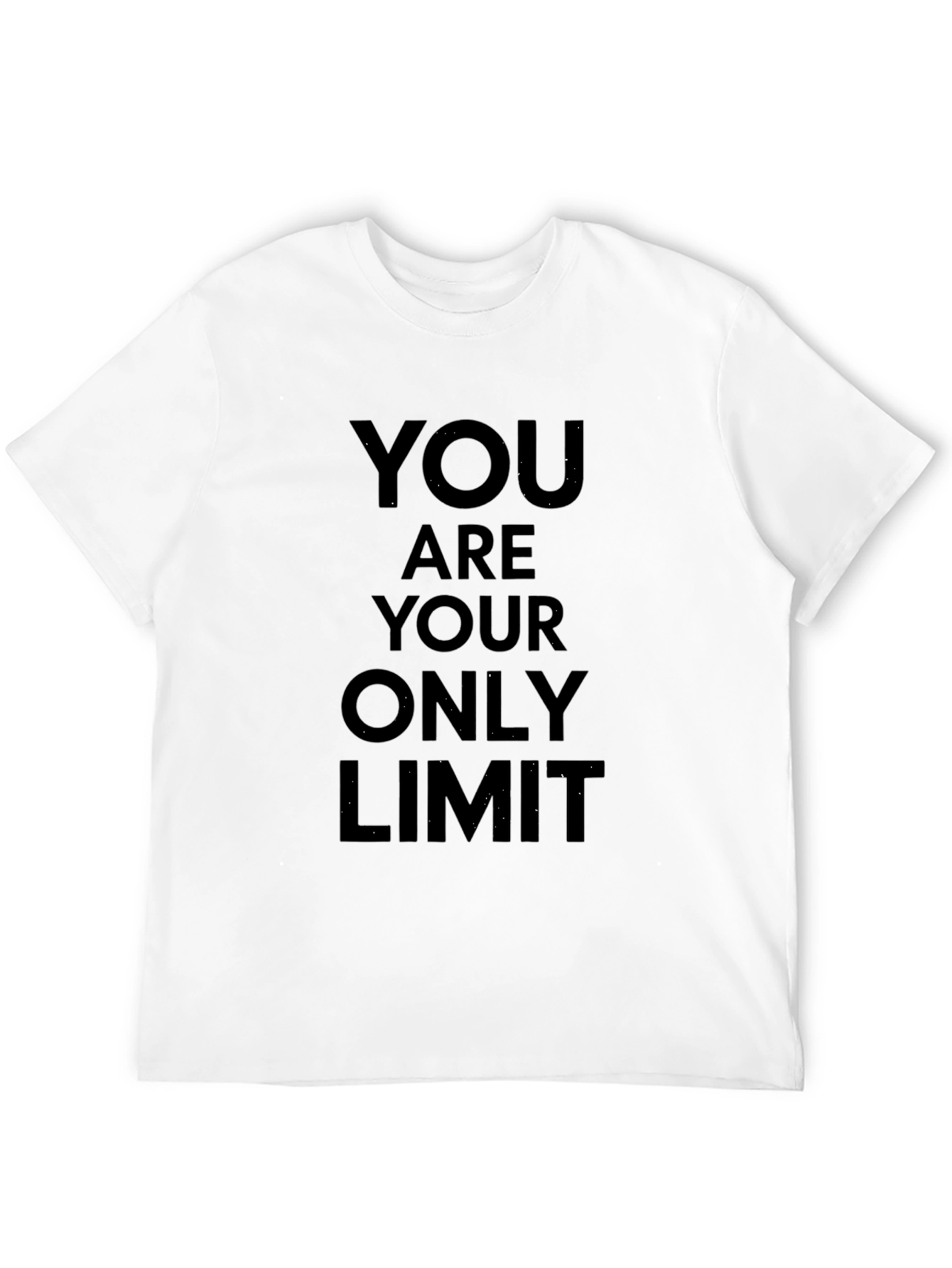Black Inspirational Black T-Shirt - You Are Your Only Limit view 12