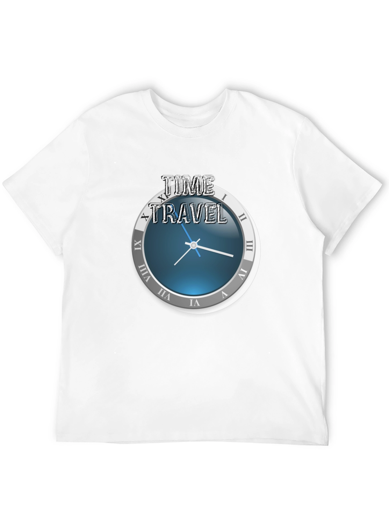 Black Time Travel Graphic T-Shirt - Novelty Design view 12
