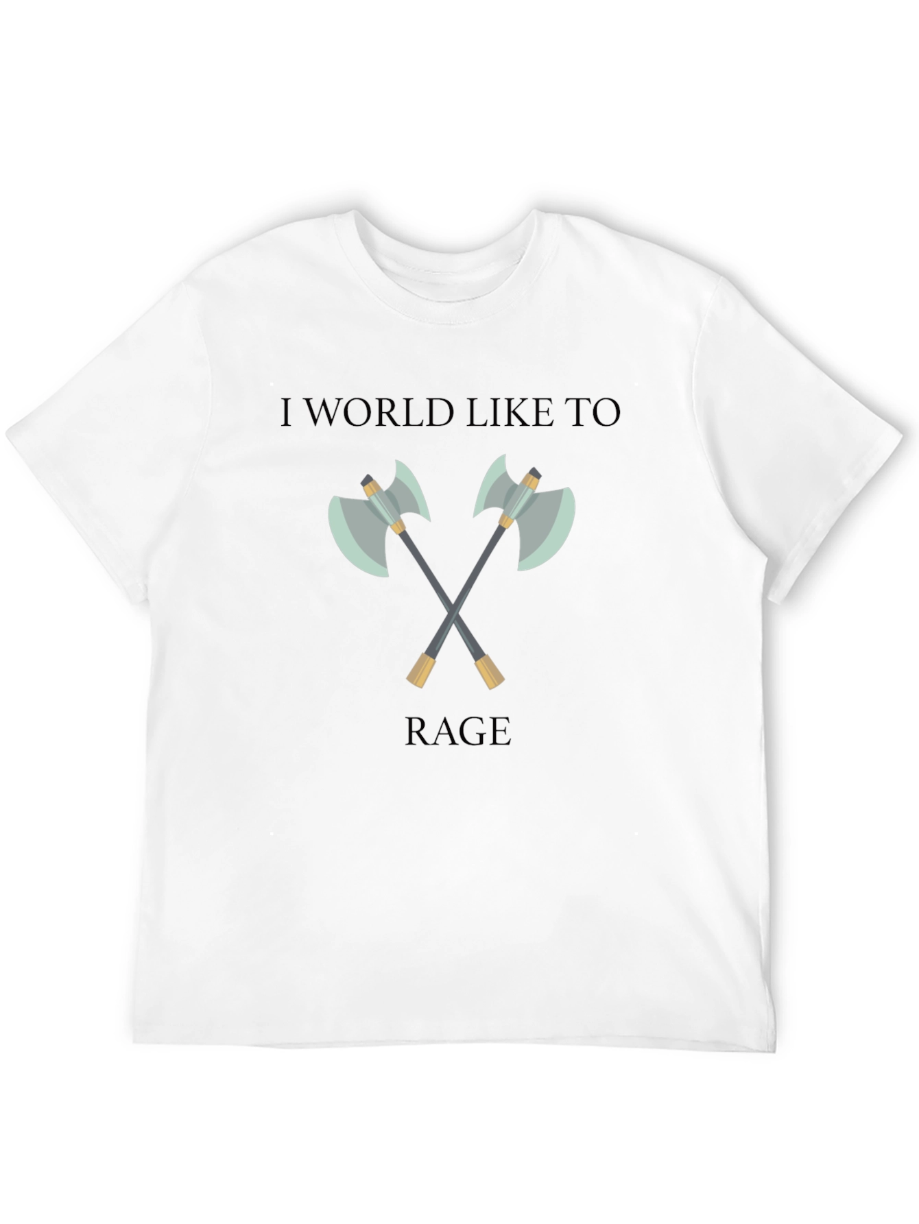 Black I World Like To Rage T-Shirt view 12