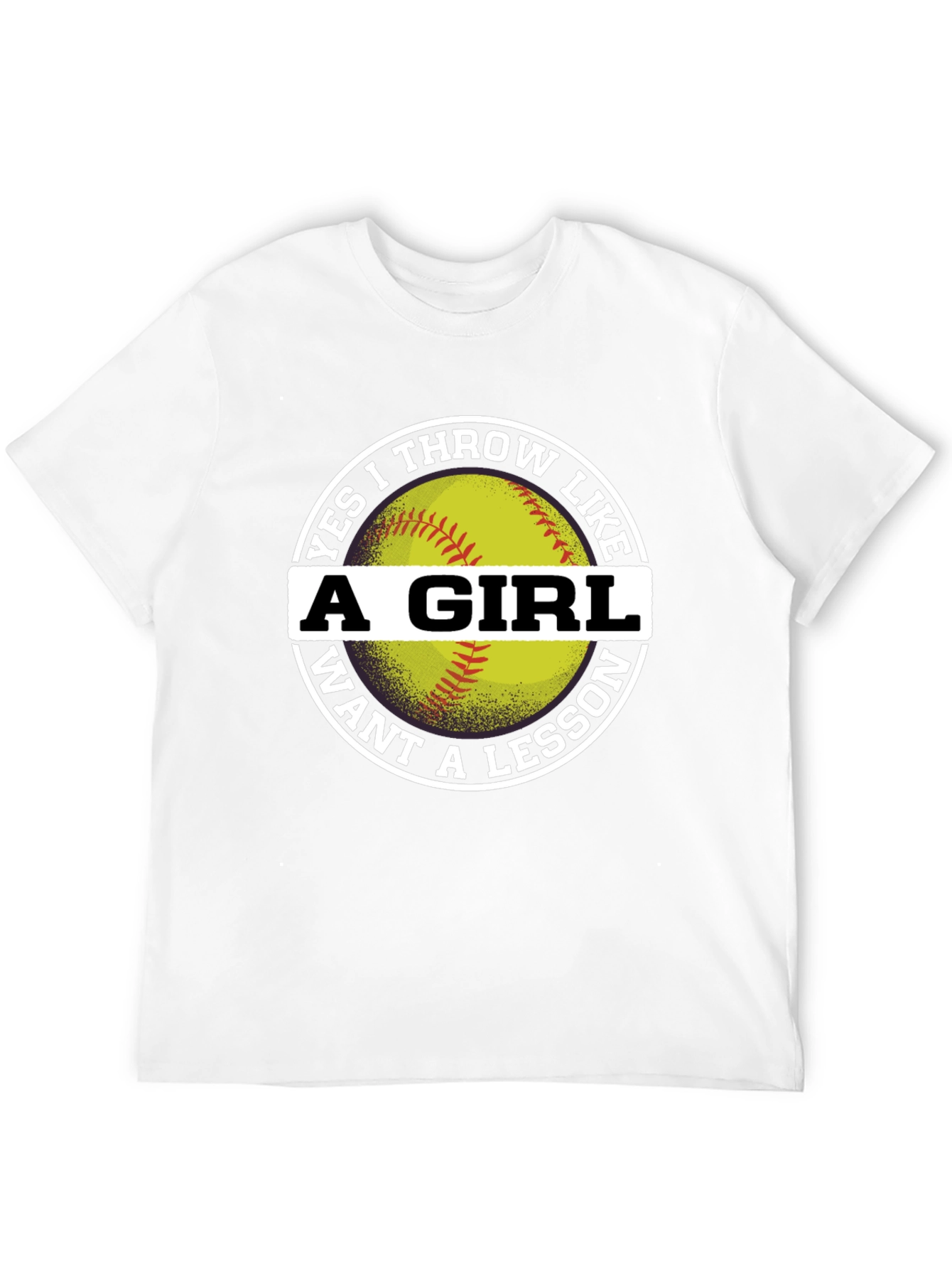 Black Yes I Throw Like A Girl T-Shirt view 12