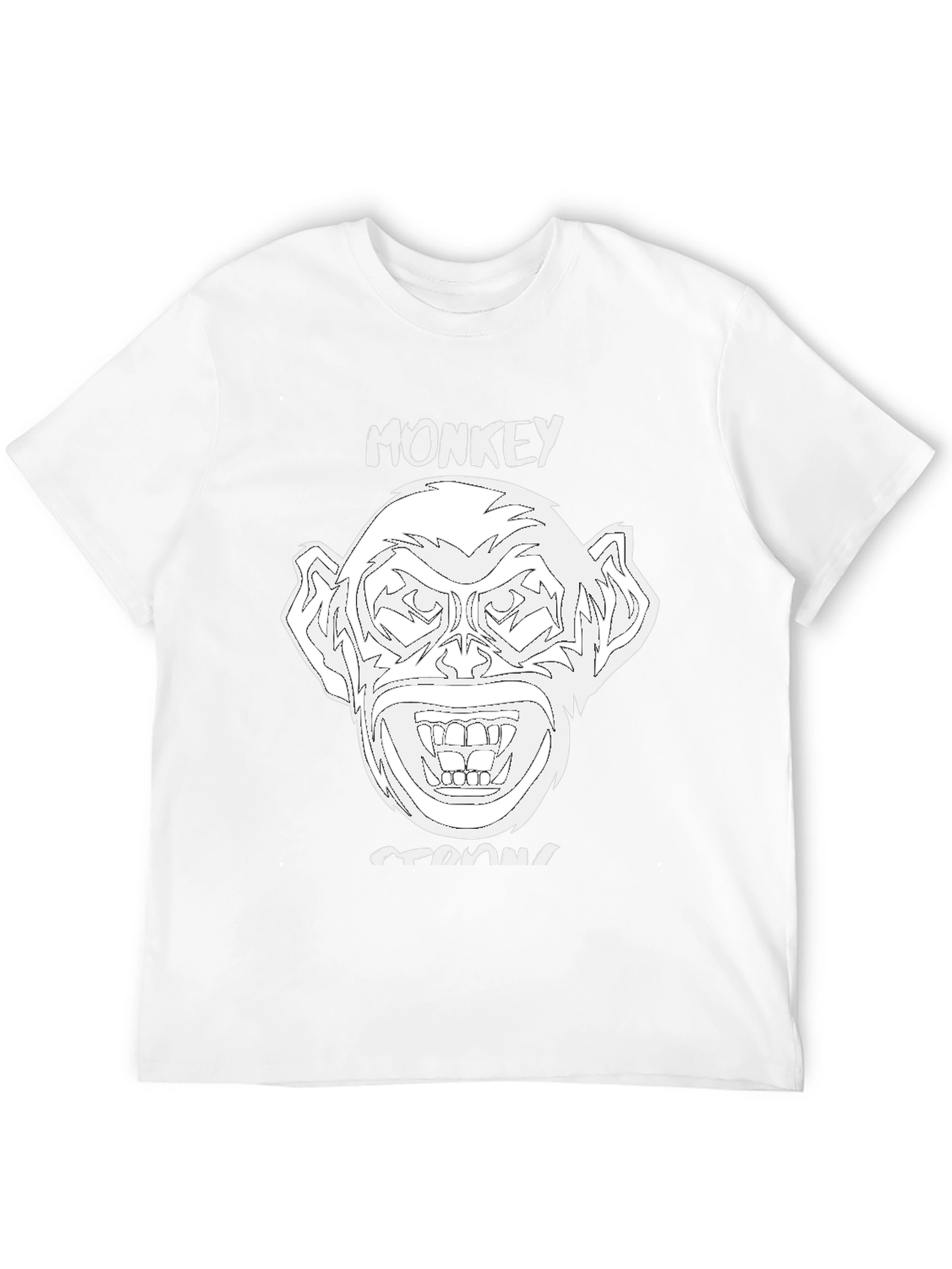 Black Monkey Strong Graphic Tee - Black Unisex T-Shirt view 12