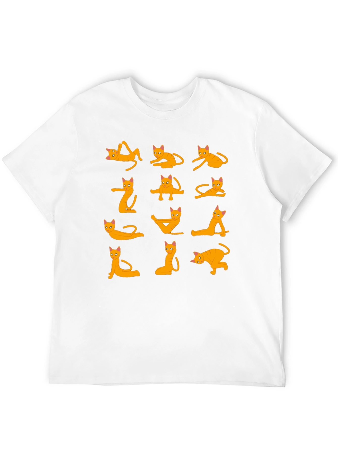 Black Yoga Cats Black T-Shirt view 12