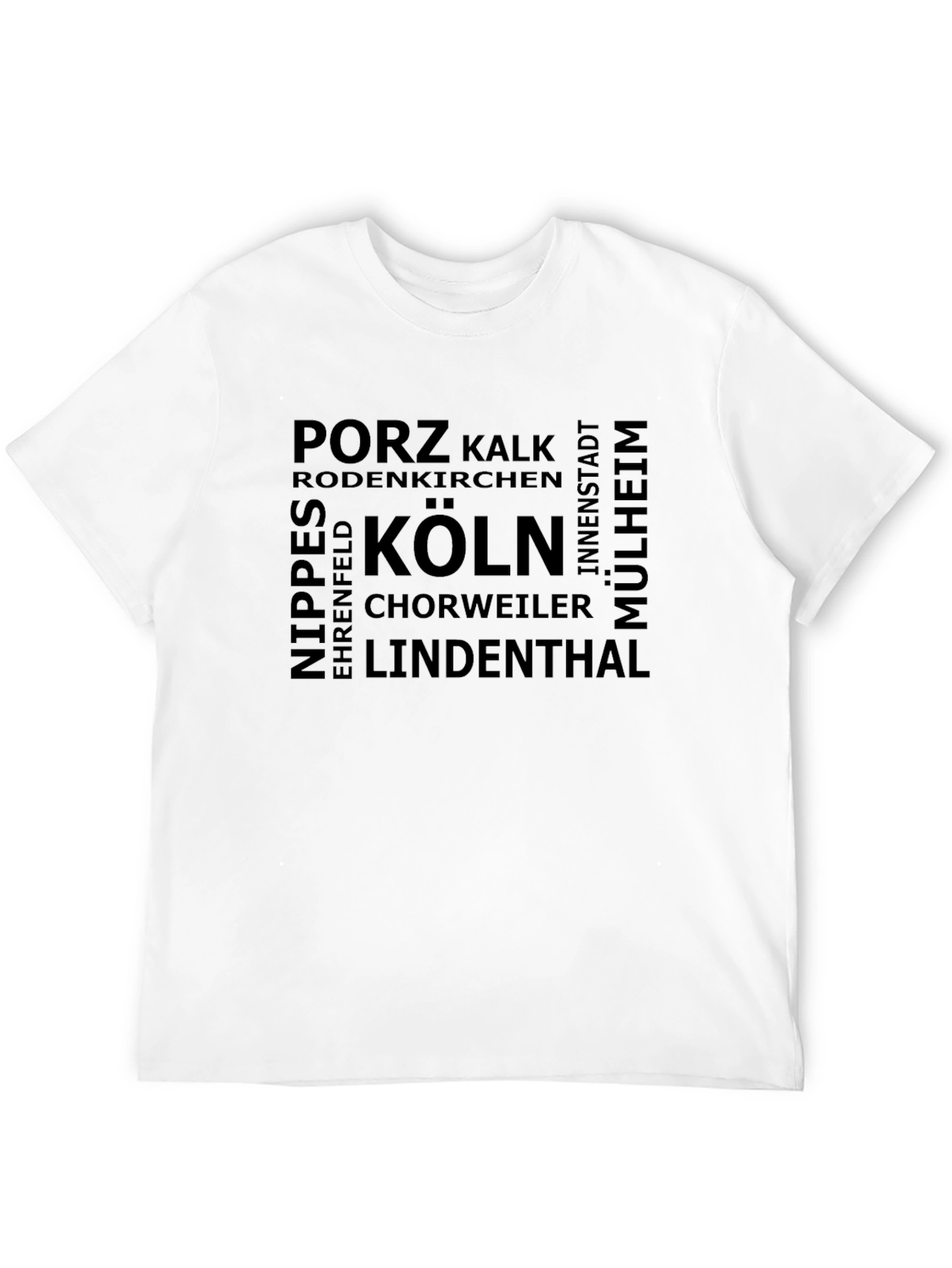 Black Cologne Germany District Black T-Shirt view 12