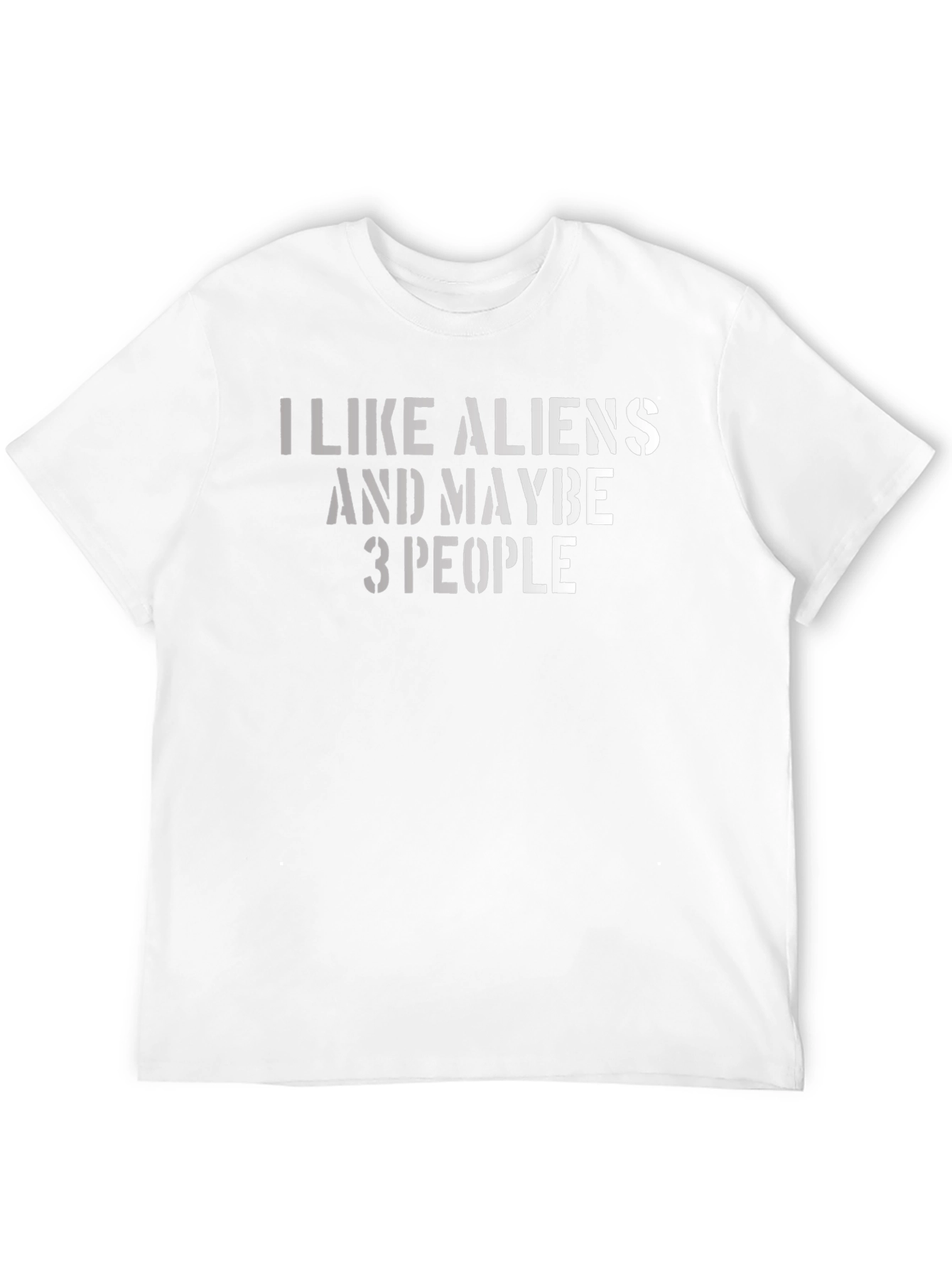 Black I Like Aliens and Maybe 3 People T-Shirt view 12