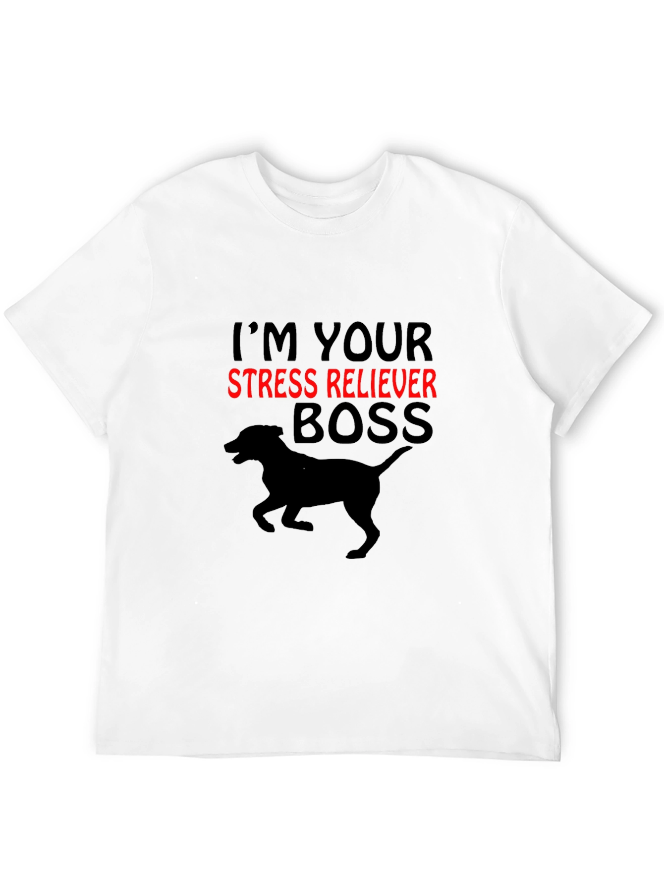 Black Stress Reliever Boss Dog Graphic Tee view 12