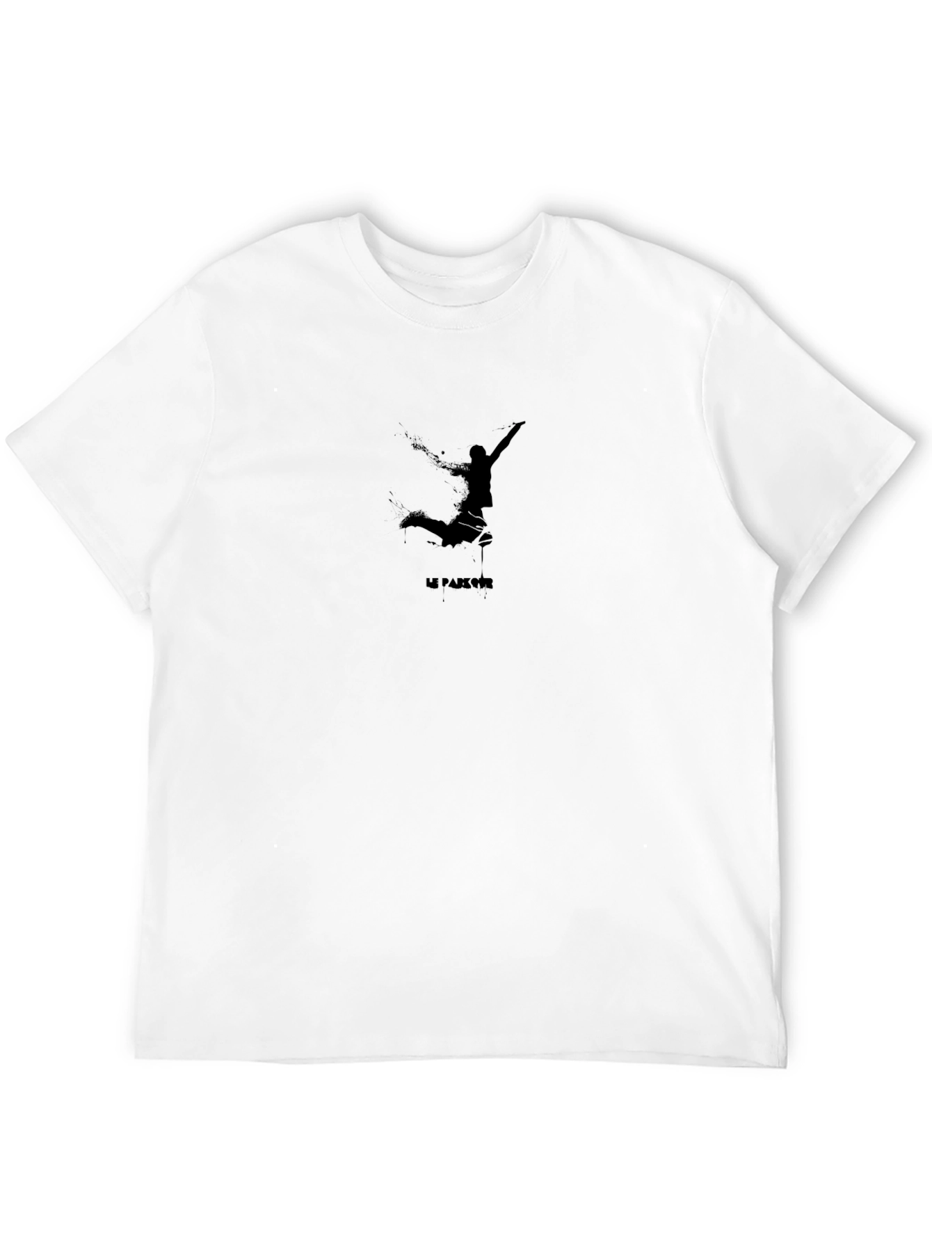 Black Parkour Graphic Tee - Men's Black Crew Neck view 12