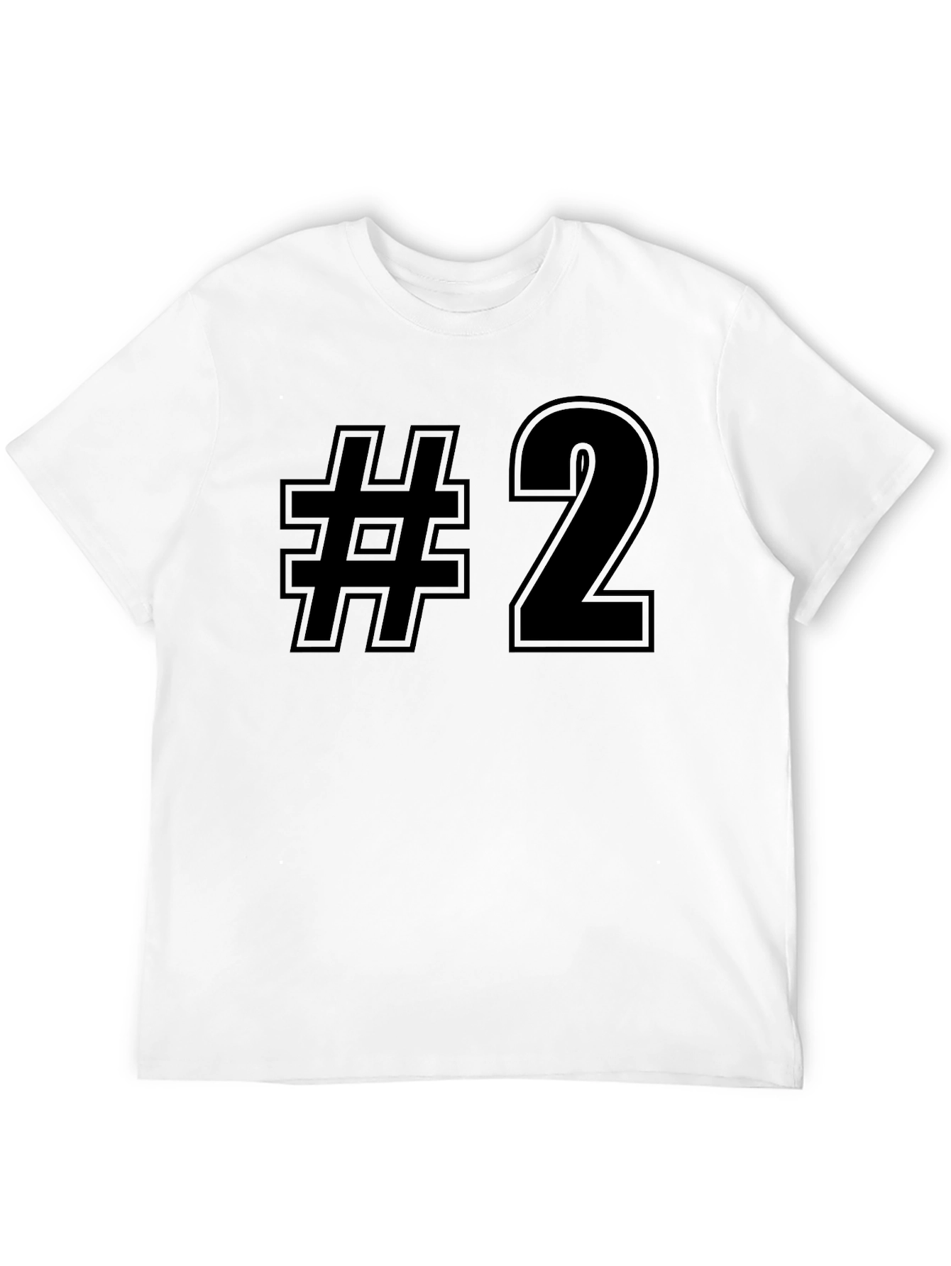 Black Hashtag Number Two Black T-Shirt view 12