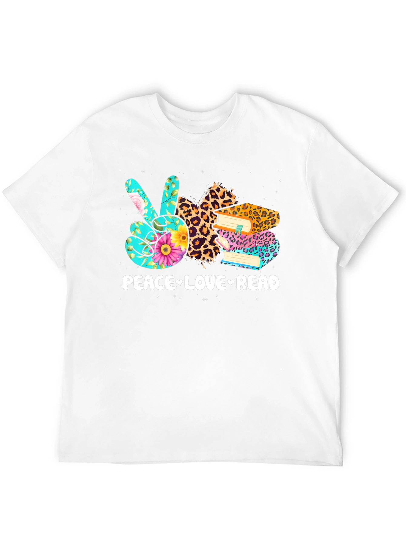 Black Peace Love Read T-Shirt | Book Lover Tee view 12