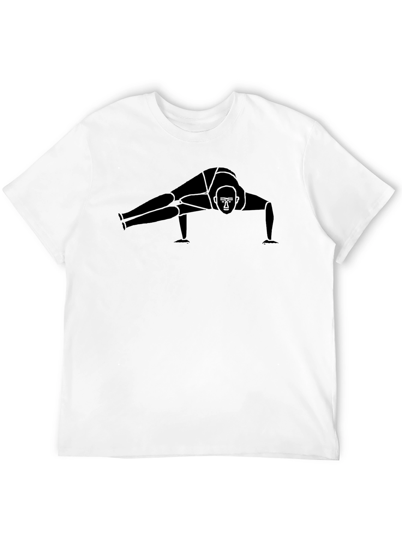 Black Yoga Pose Graphic Black T-Shirt view 12
