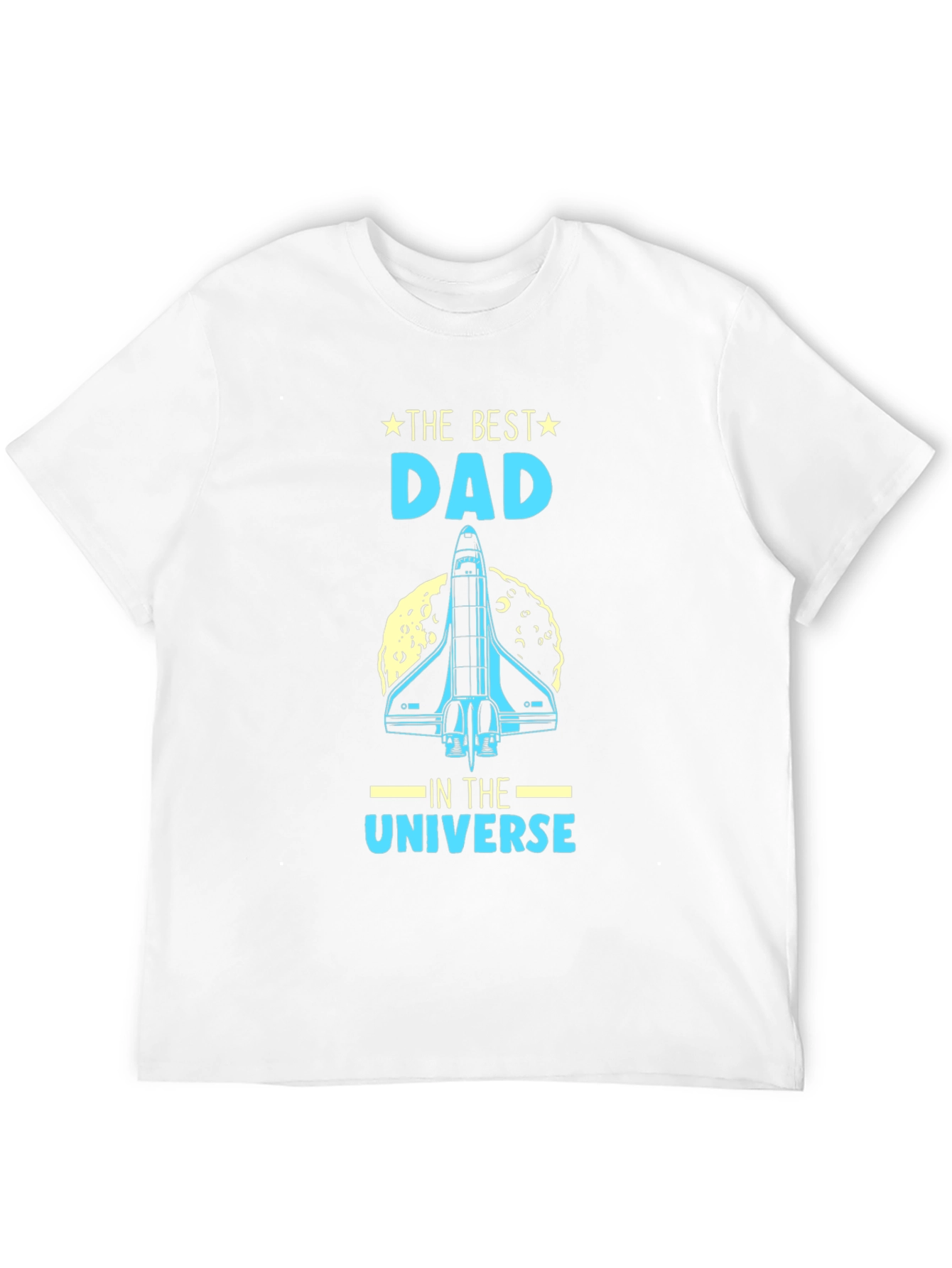 Black Best Dad in the Universe T-Shirt - Space Shuttle Design view 12