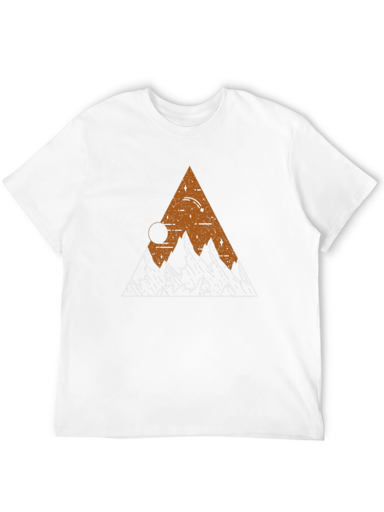 Black Geometric Mountain Range Graphic Tee view 12