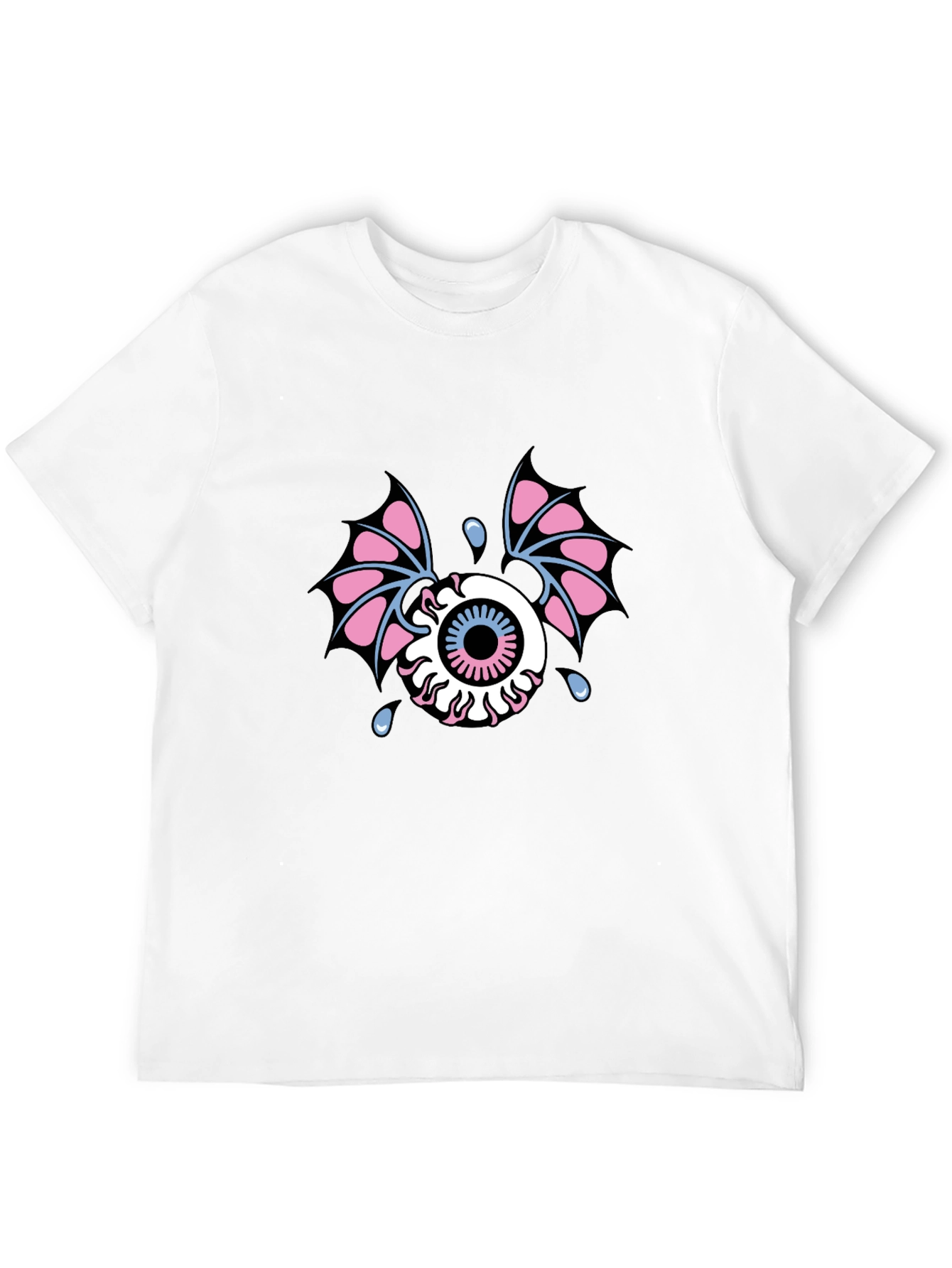 Black Eye With Wings Graphic Tee - Black Cotton view 12