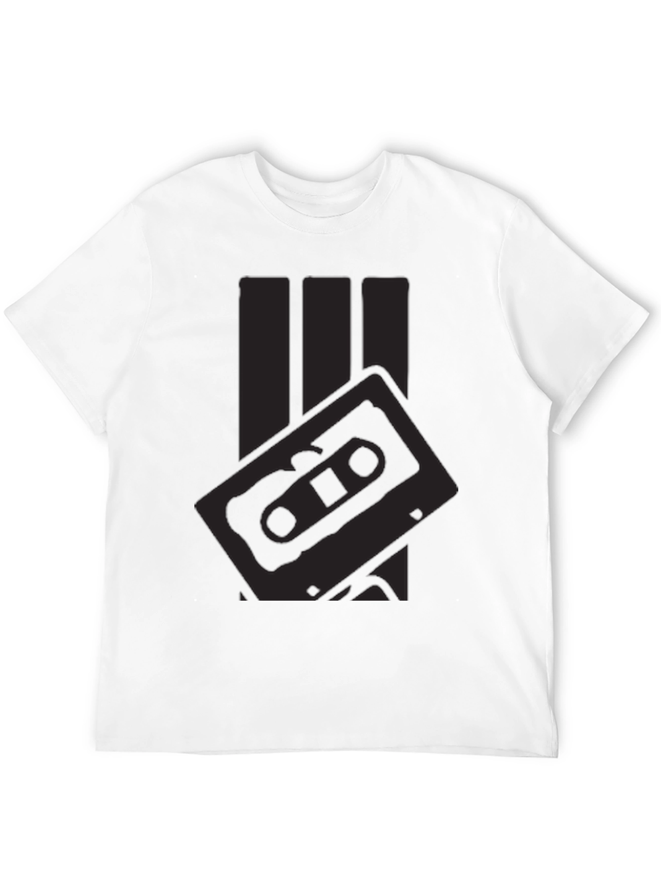 Black Retro Cassette Tape Graphic T-Shirt - Black view 12