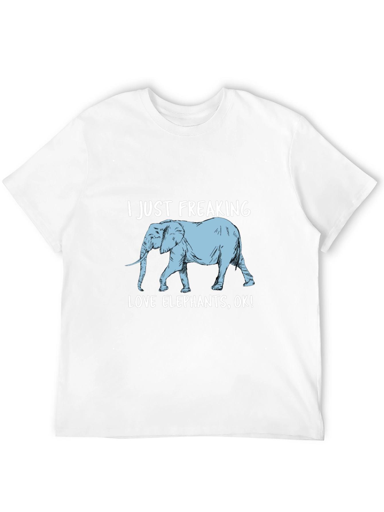 Black I Just Freaking Love Elephants Graphic Tee view 12