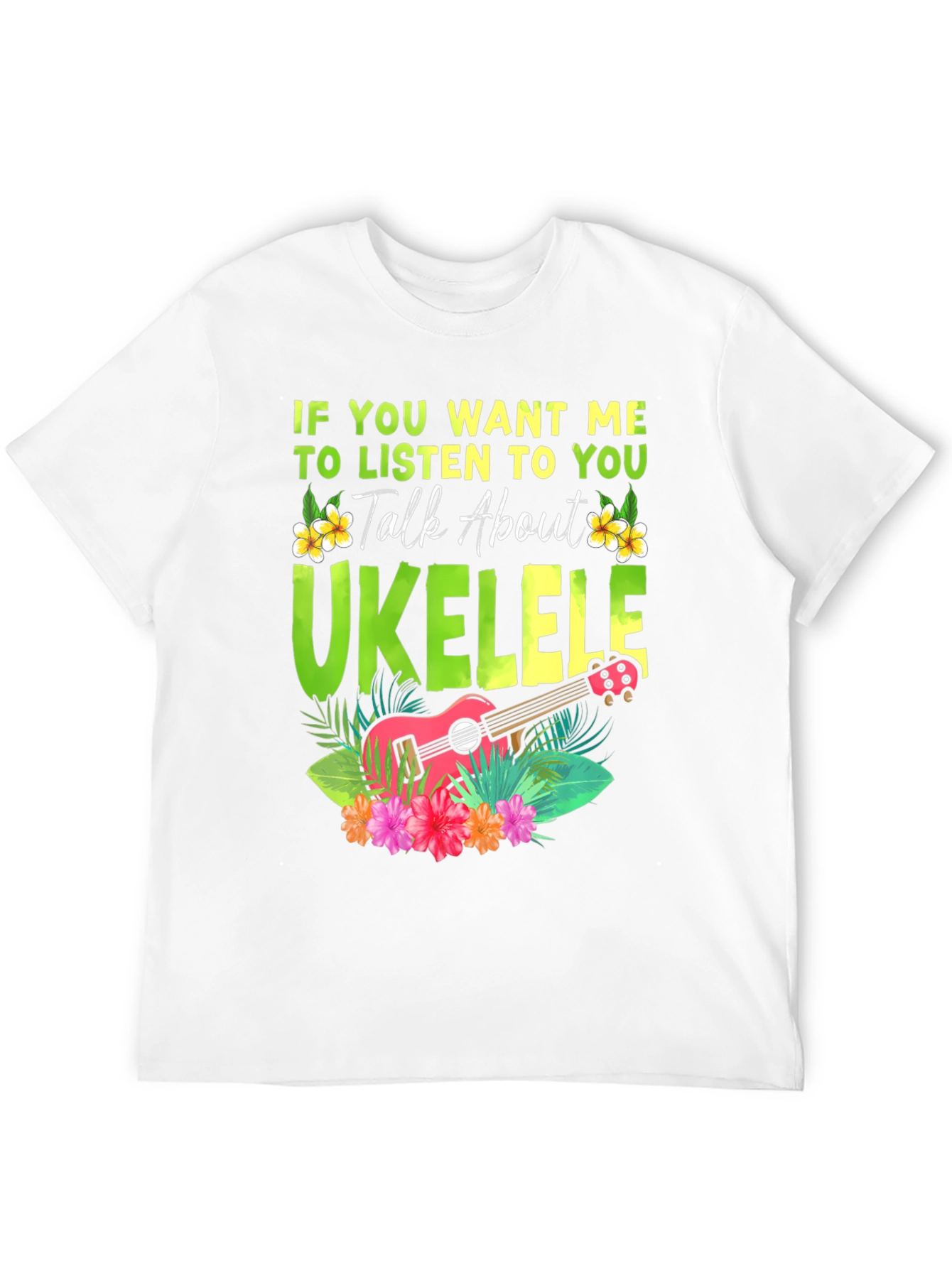 Black Ukulele Lover T-Shirt - Talk About Ukulele Tee view 12