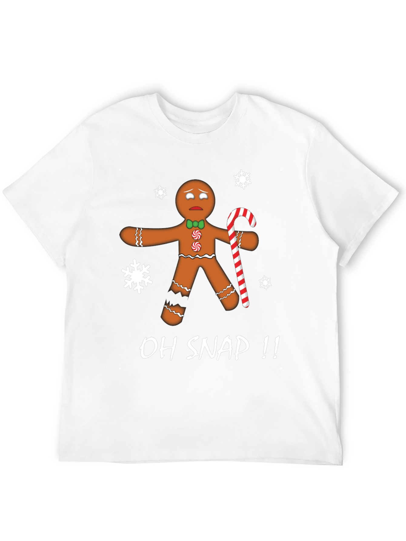 Black Oh Snap Gingerbread T-Shirt - Christmas Holiday Tee view 12