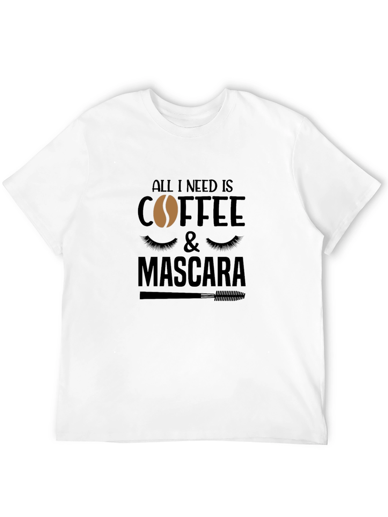 Black Coffee & Mascara Graphic Tee - Relaxed Fit Black T-Shirt view 12