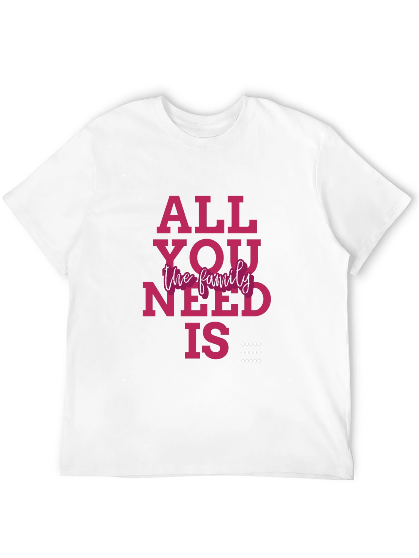 Black All You Need is Family Graphic T-Shirt view 12