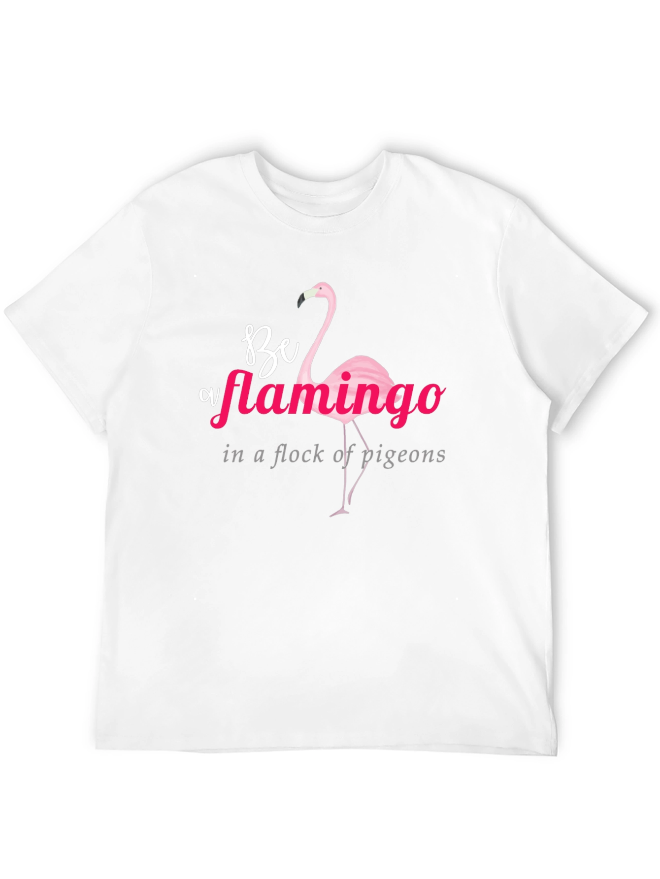 Black Be a Flamingo Graphic Tee - Black Cotton T-Shirt view 12