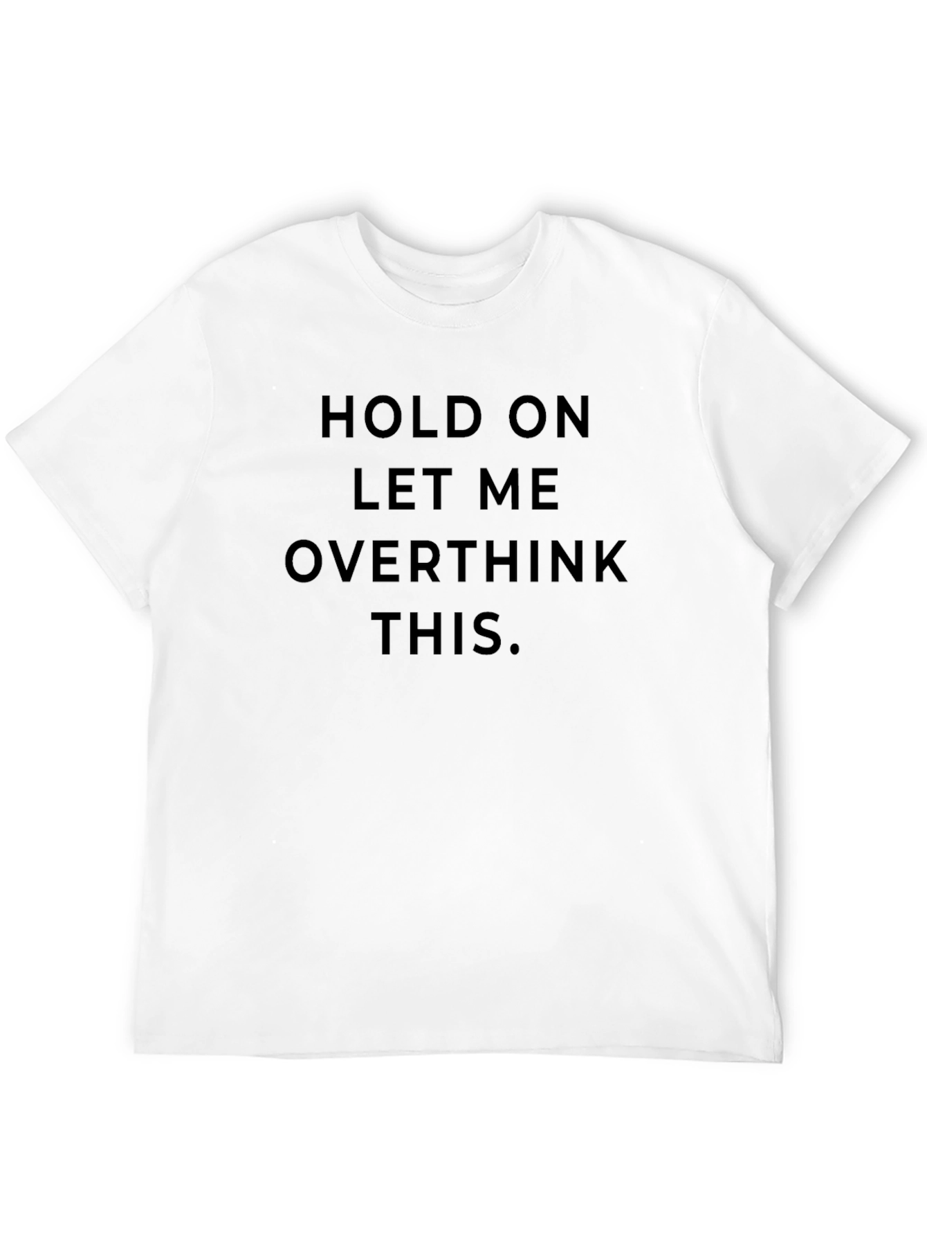 Black Overthinker Tee - Funny Slogan T-Shirt view 12