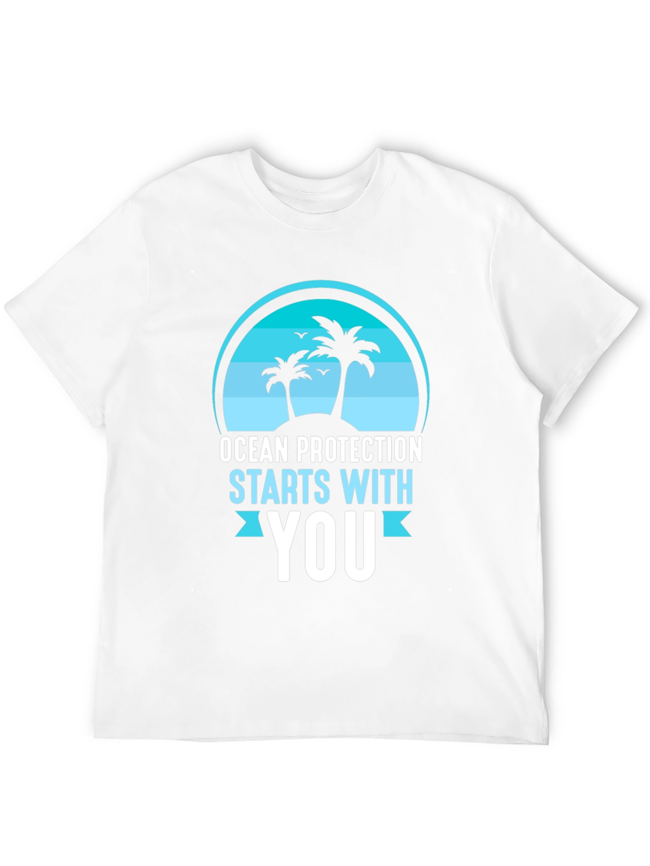 Black Ocean Protection Starts With You T-Shirt view 12