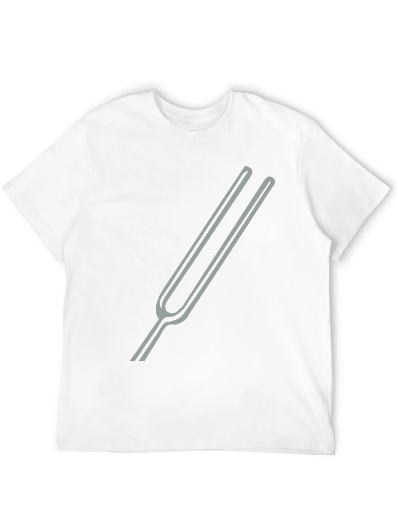 Black Tuning Fork Graphic Tee - Black Cotton Blend view 12