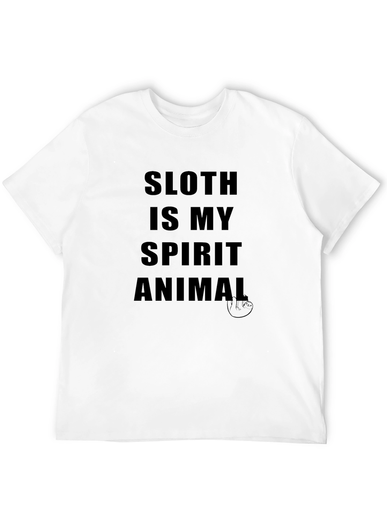 Black Sloth Is My Spirit Animal Black T-Shirt view 12