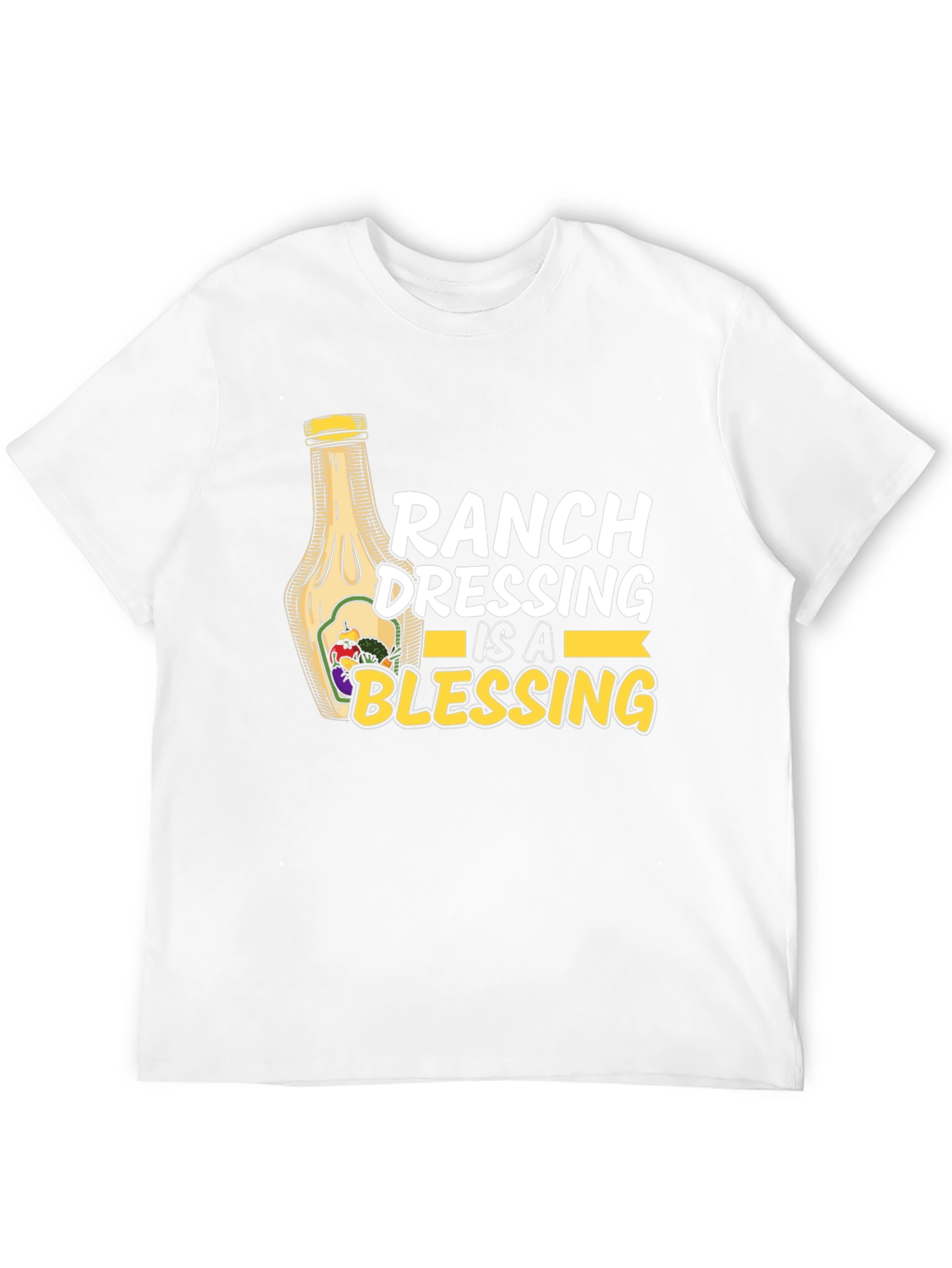 Black Ranch Dressing is a Blessing Black T-Shirt view 12