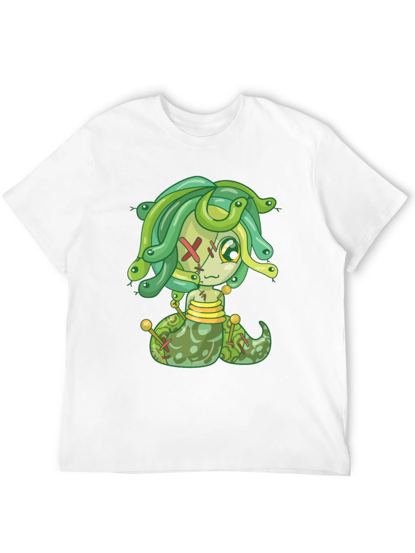 Black Medusa Cartoon Graphic Tee - Black view 12