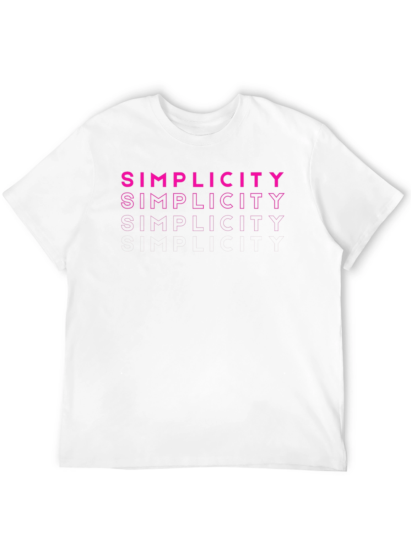 Simplicity Stacked Design Graphic T-Shirt - 12
