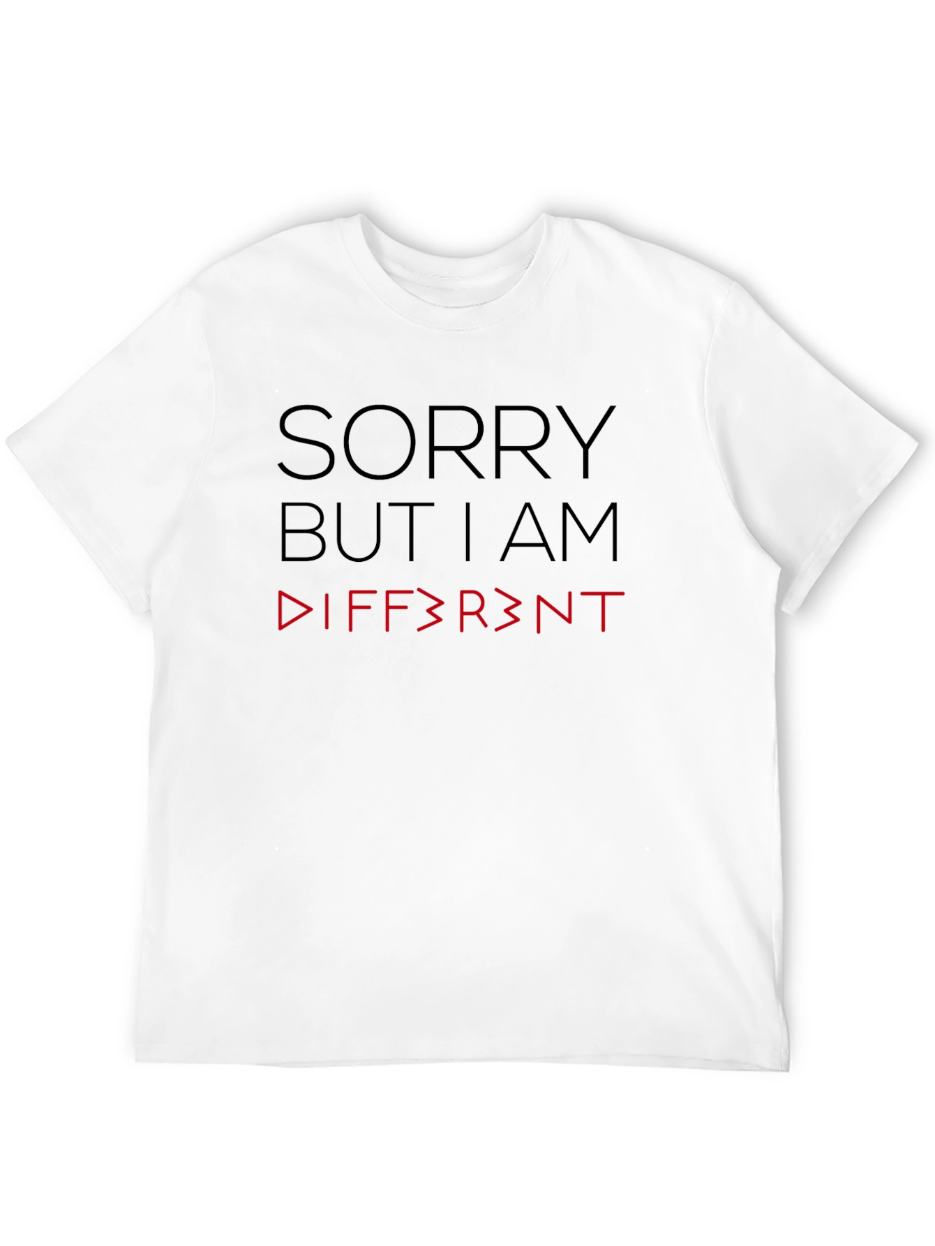 Black Sorry But I Am Different Graphic T-Shirt view 12