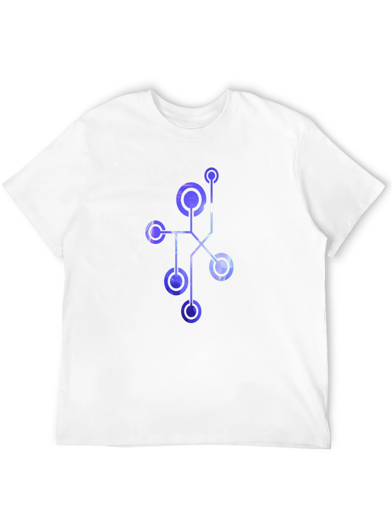 Abstract Geometric Design Men's Black T-Shirt - 12