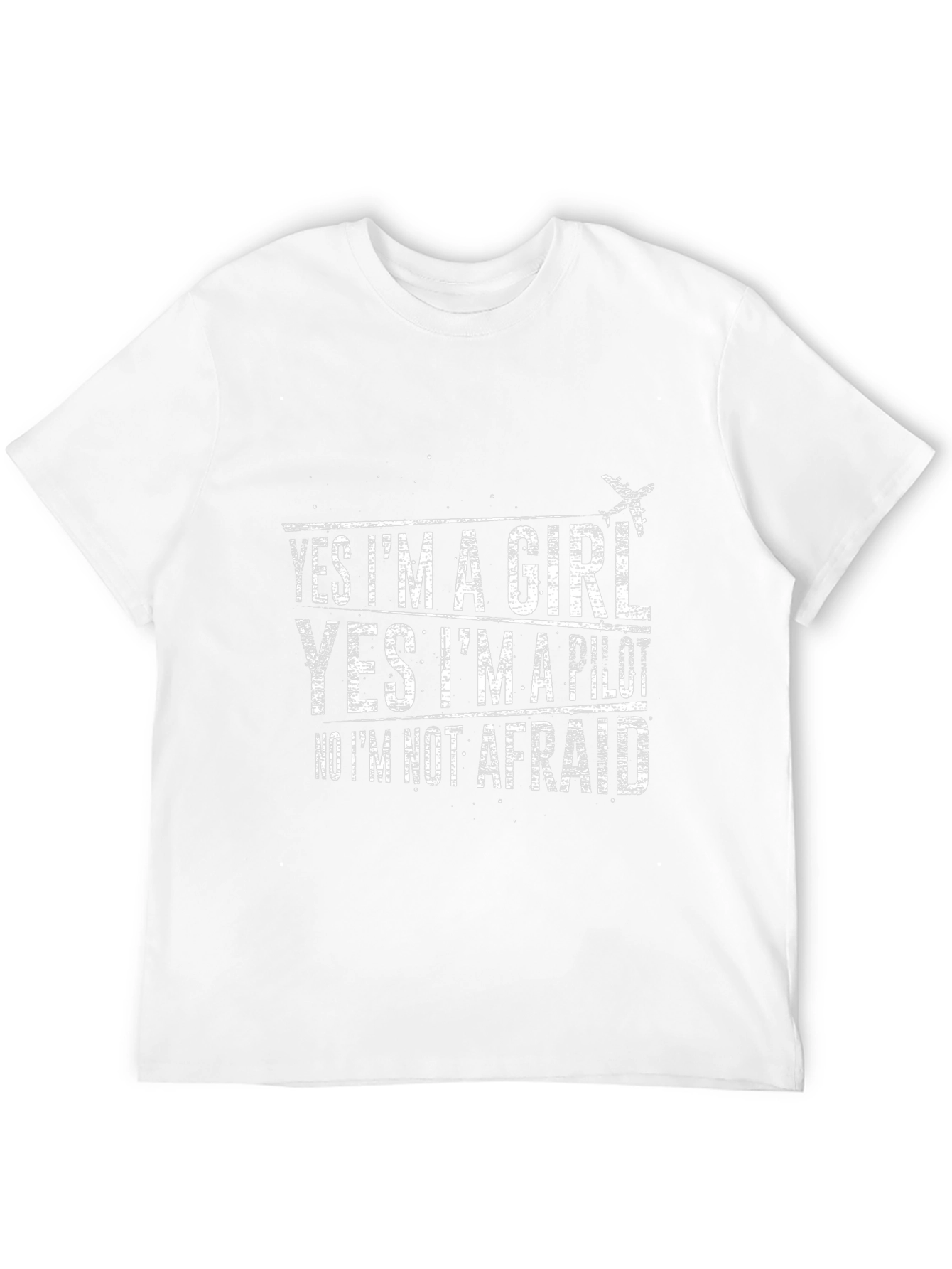 Black Yes I'm a Girl Pilot T-Shirt view 12